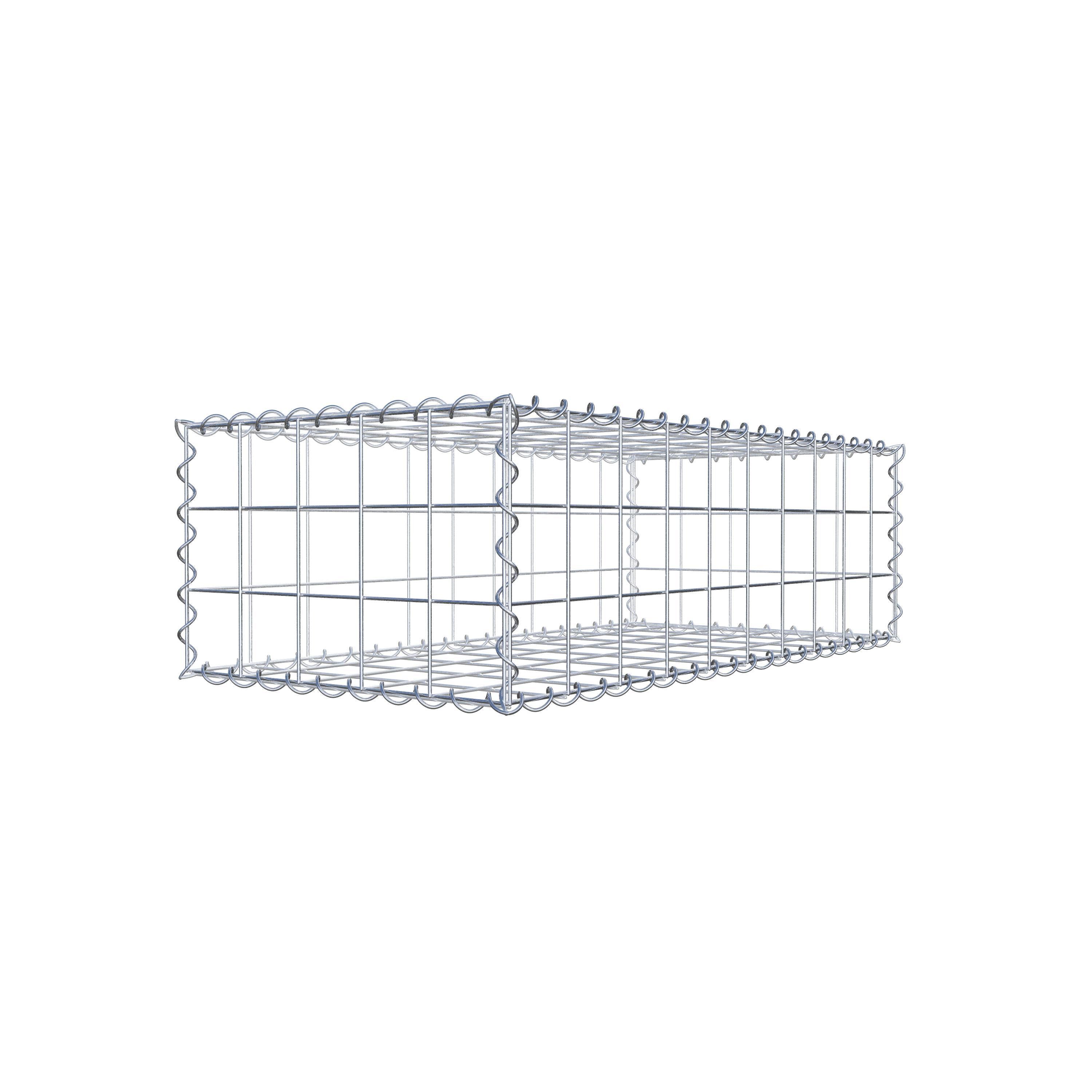 Gabion 100 cm x 30 cm x 50 cm (L x H x P), mailles 10 cm x 10 cm, spirale