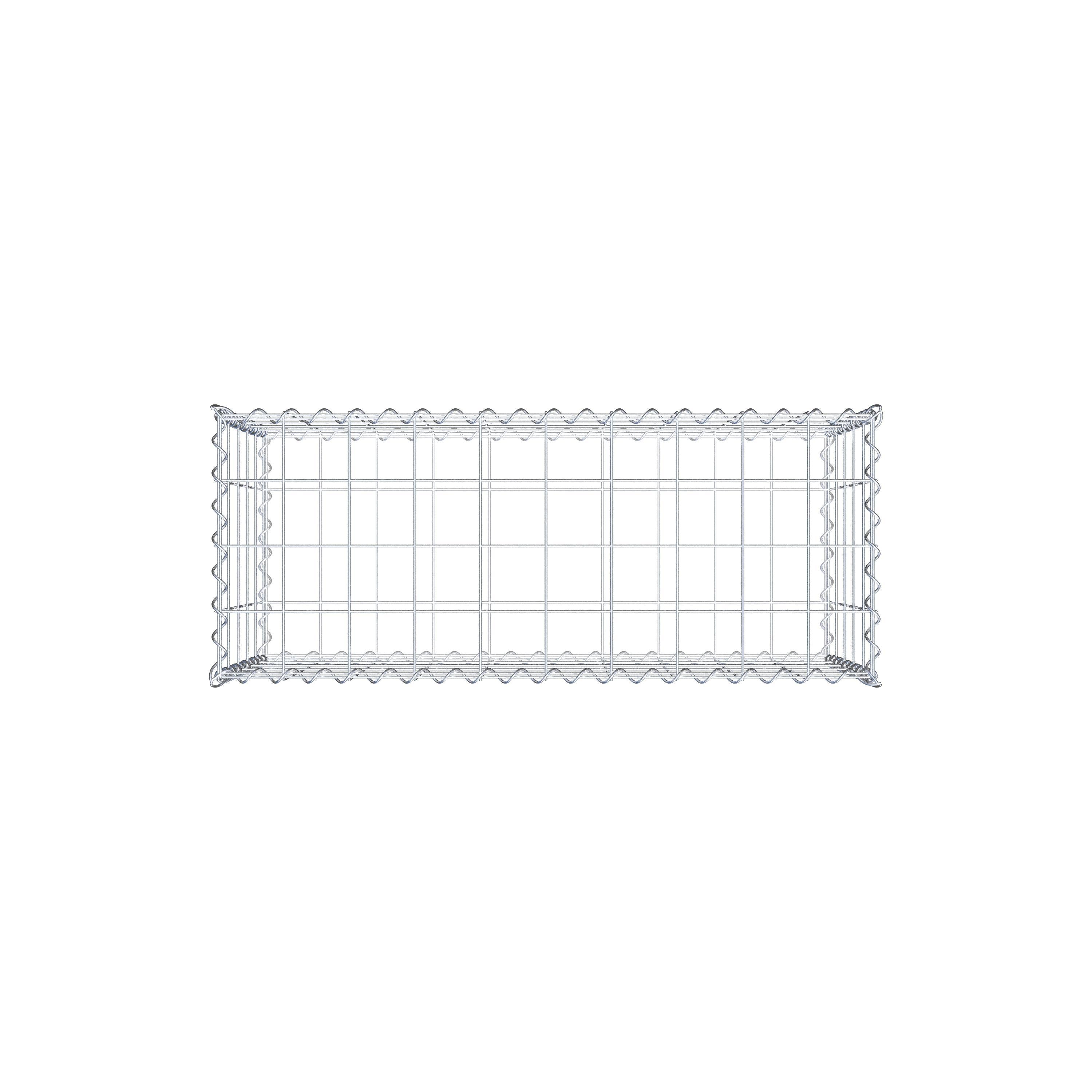 Gabion 100 cm x 50 cm x 40 cm (L x H x D), maskestørrelse 10 cm x 10 cm, spiral