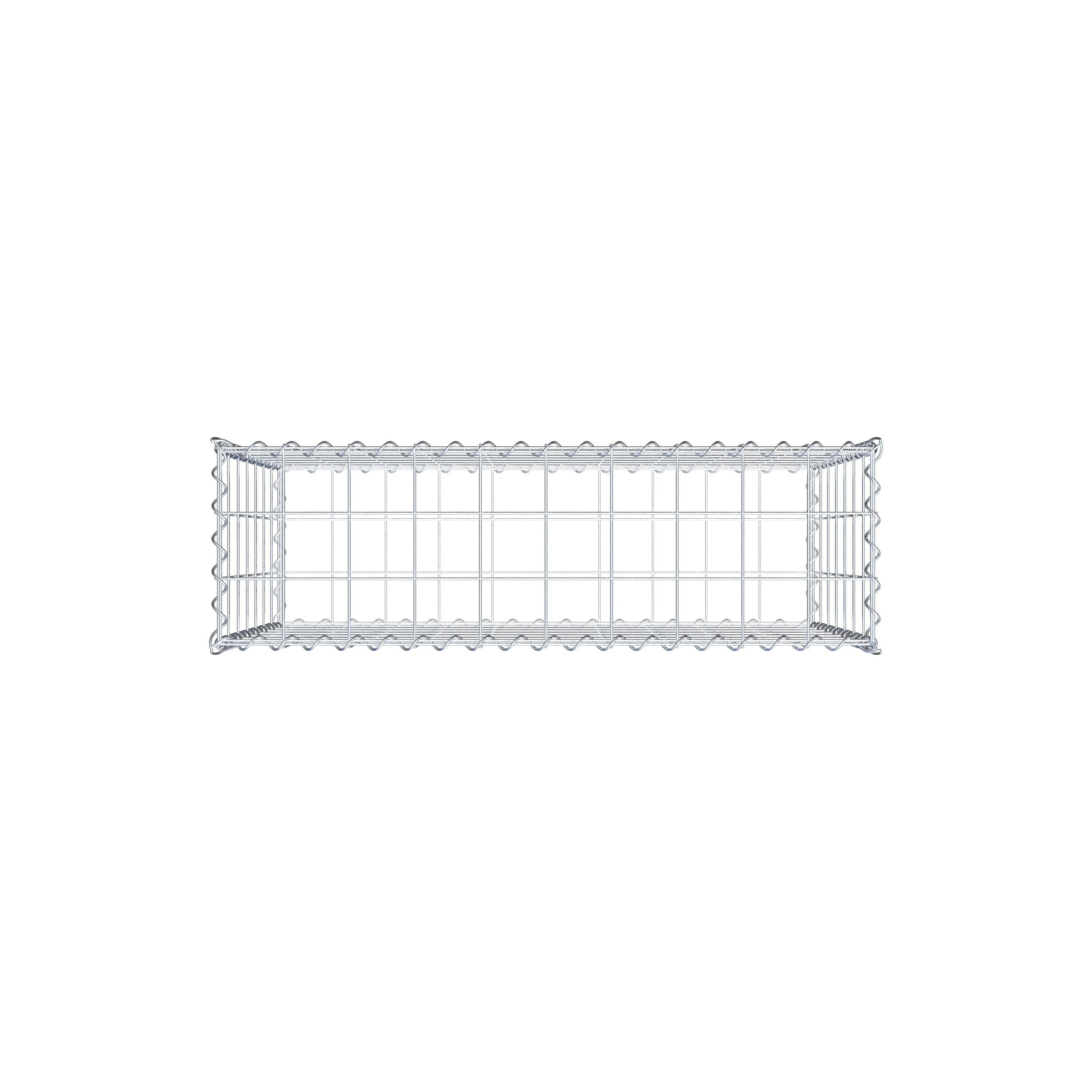 Gabião 100 cm x 70 cm x 30 cm (C x A x P), malhagem 10 cm x 10 cm, espiral