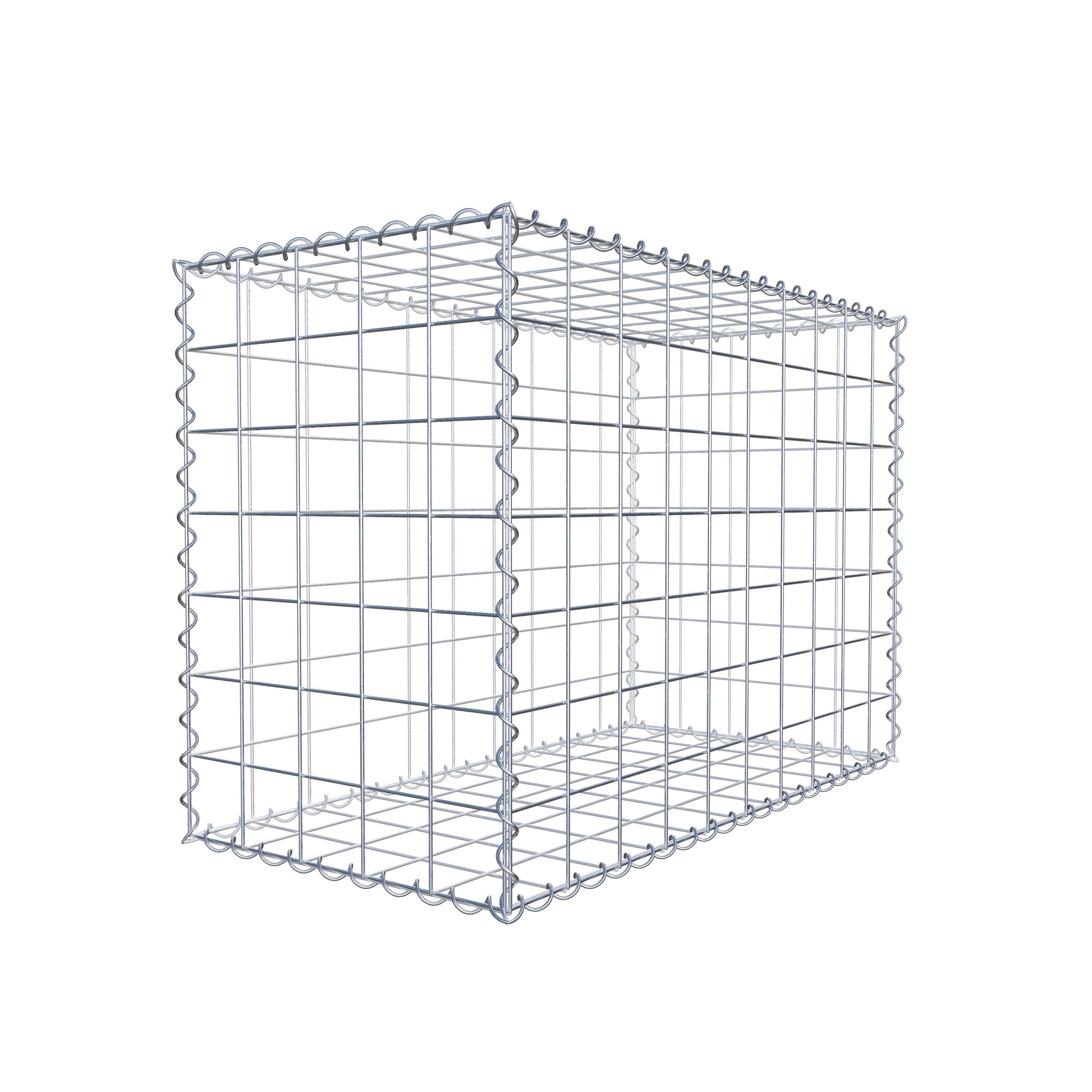 Gabion 100 cm x 70 cm x 50 cm (L x H x D), maskstorlek 10 cm x 10 cm, spiral