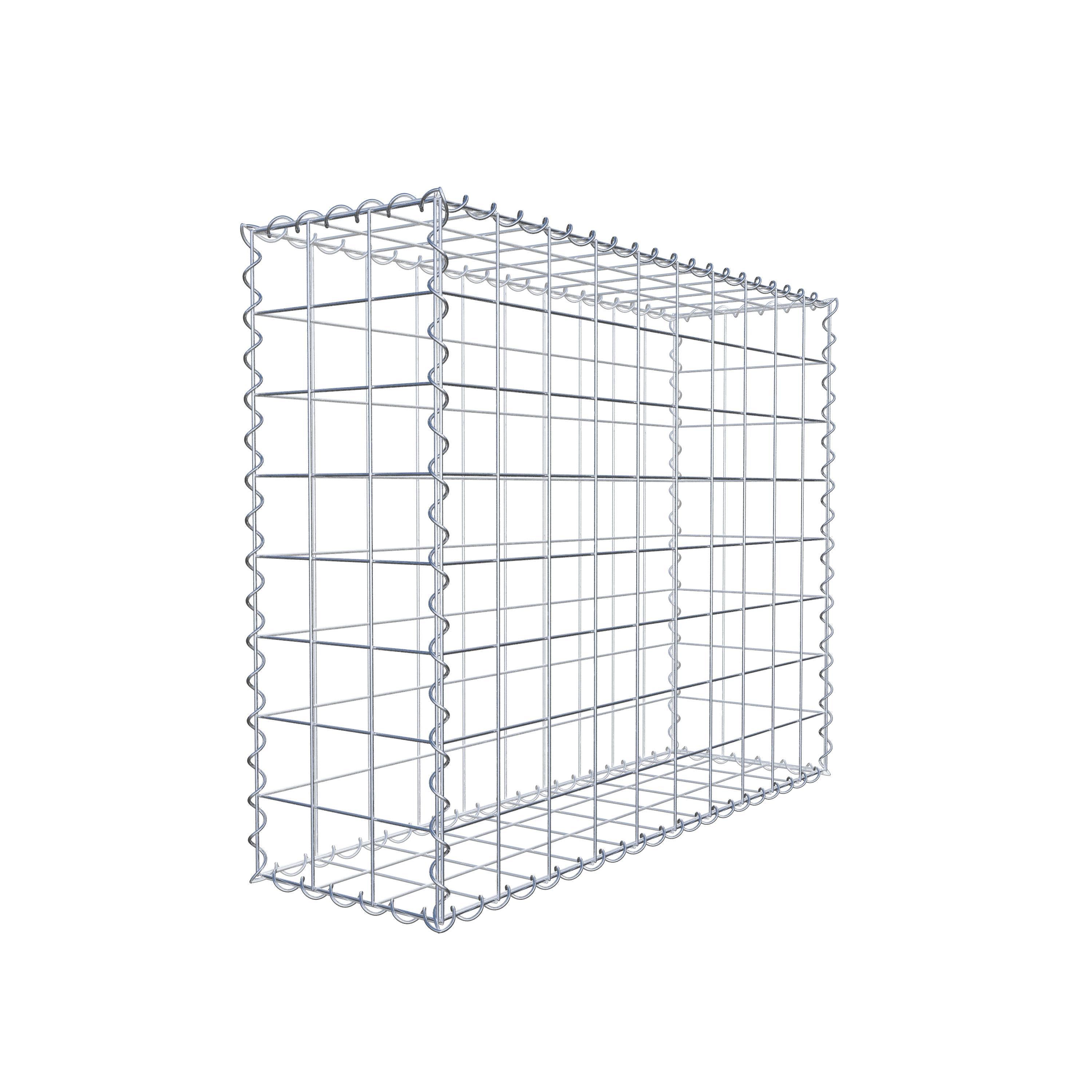 Gabion 100 cm x 80 cm x 30 cm (L x H x P), mailles 10 cm x 10 cm, spirale