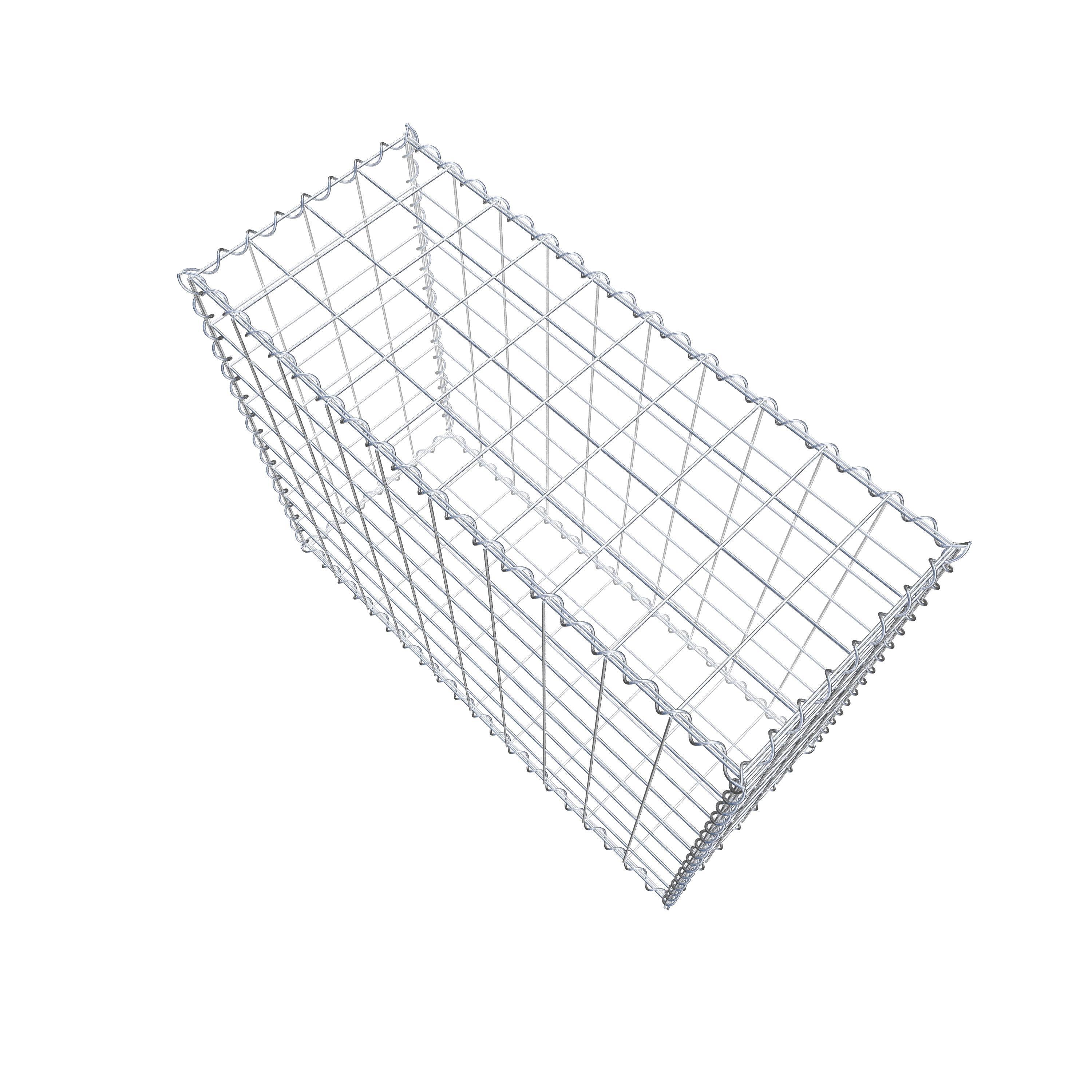 Gabion 100 cm x 80 cm x 40 cm (L x H x P), mailles 10 cm x 10 cm, spirale