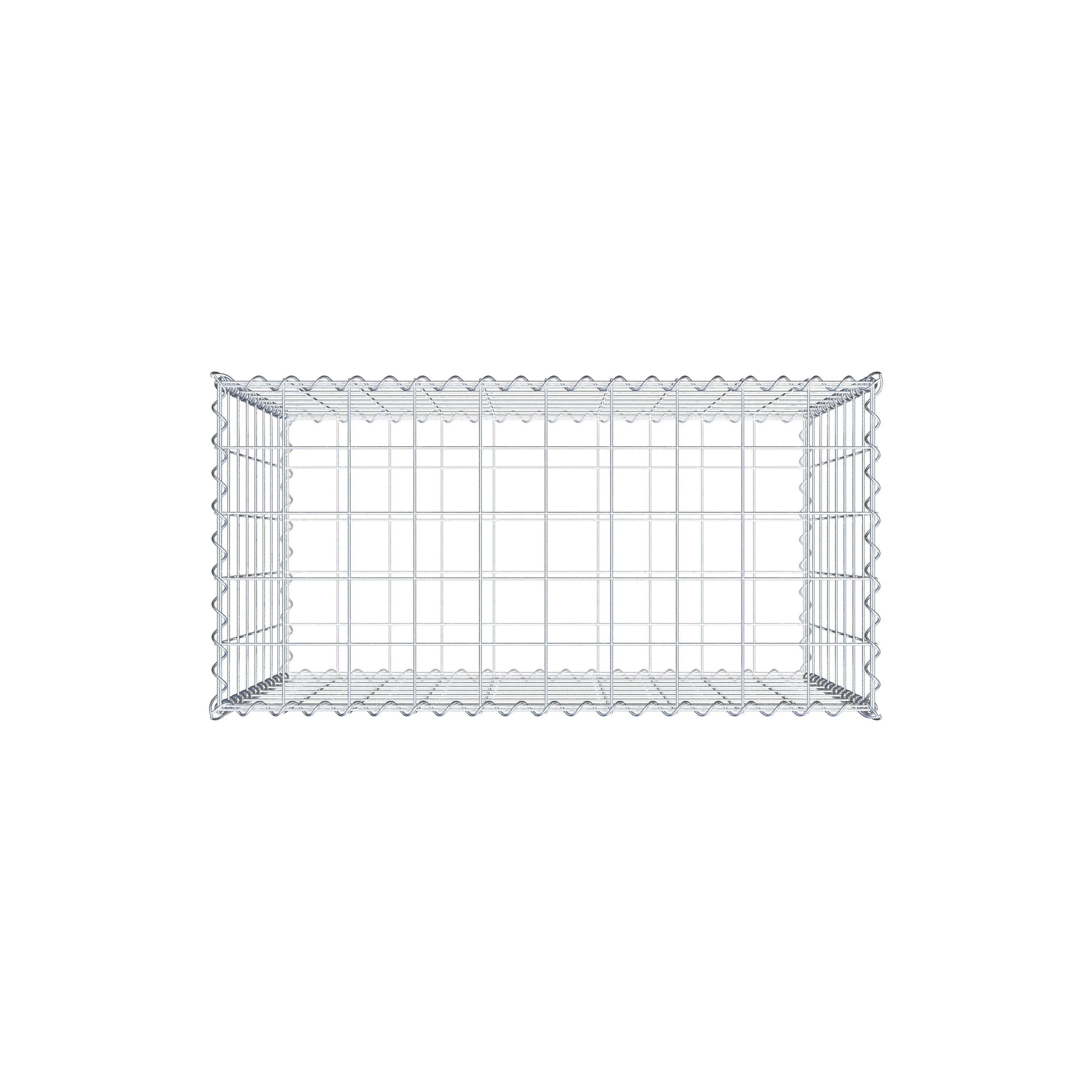 Gabion 100 cm x 80 cm x 50 cm (L x H x D), maskstorlek 10 cm x 10 cm, spiral