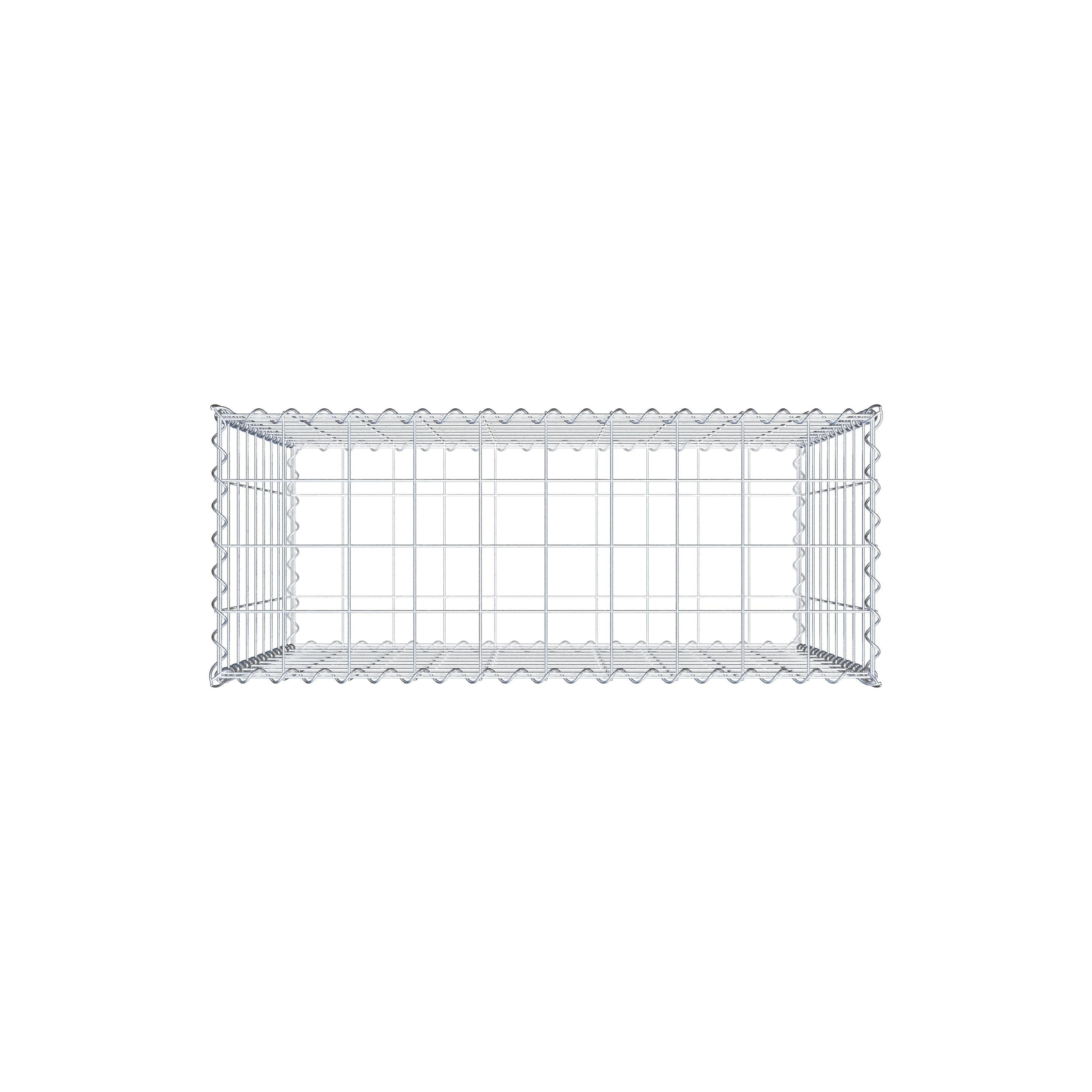 Gabião 100 cm x 90 cm x 40 cm (C x A x P), malhagem 10 cm x 10 cm, espiral