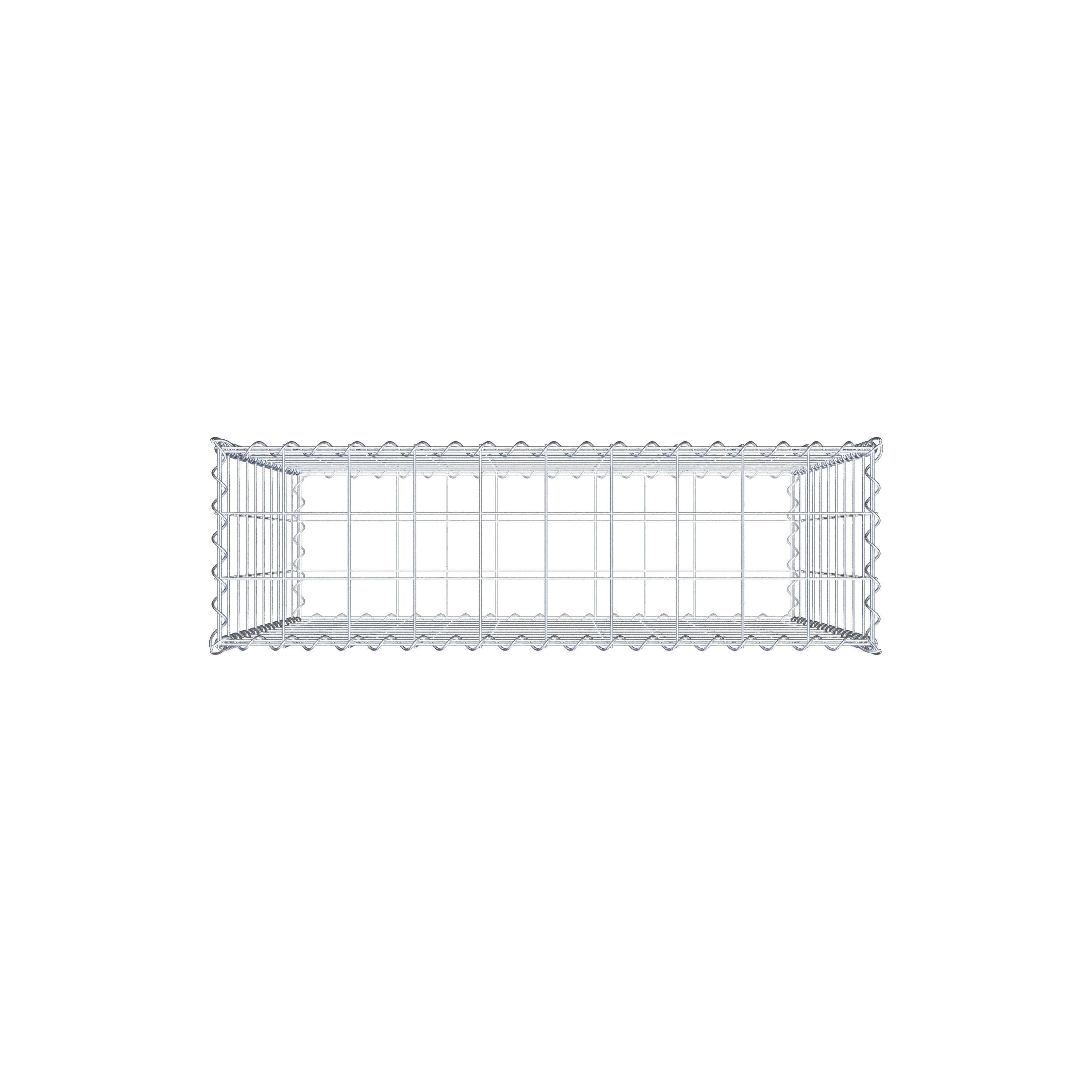 Gavión 100 cm x 100 cm x 30 cm (largo x alto x fondo), malla 10 cm x 10 cm, en espiral