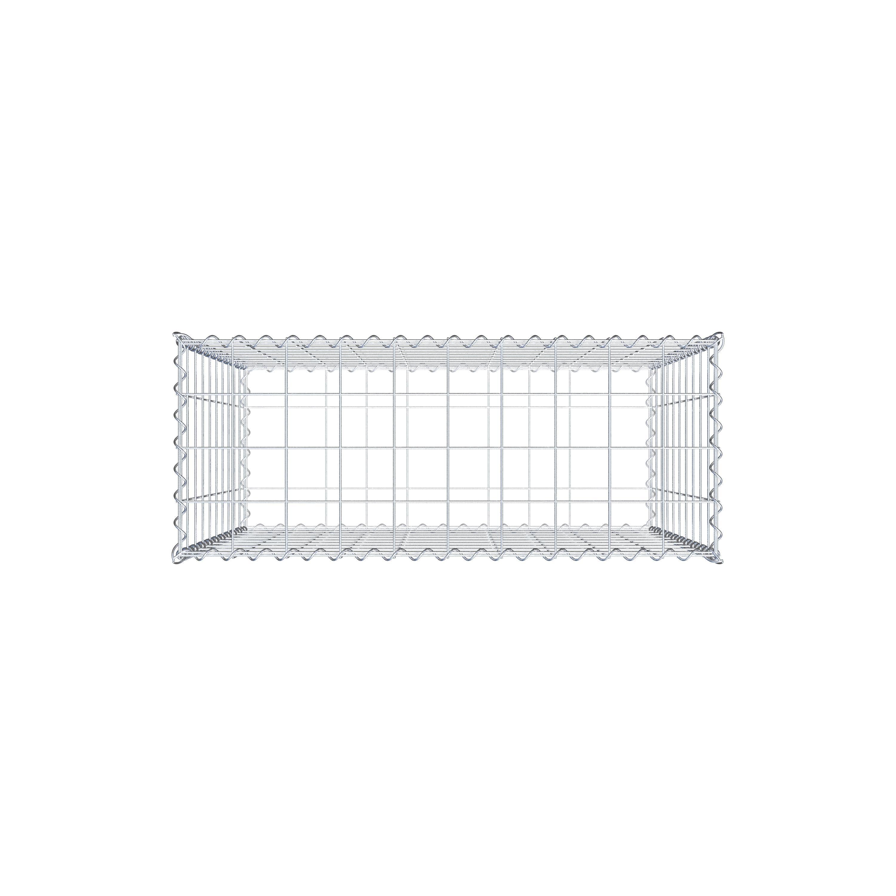 Gabião 100 cm x 100 cm x 40 cm (C x A x P), malhagem 10 cm x 10 cm, espiral