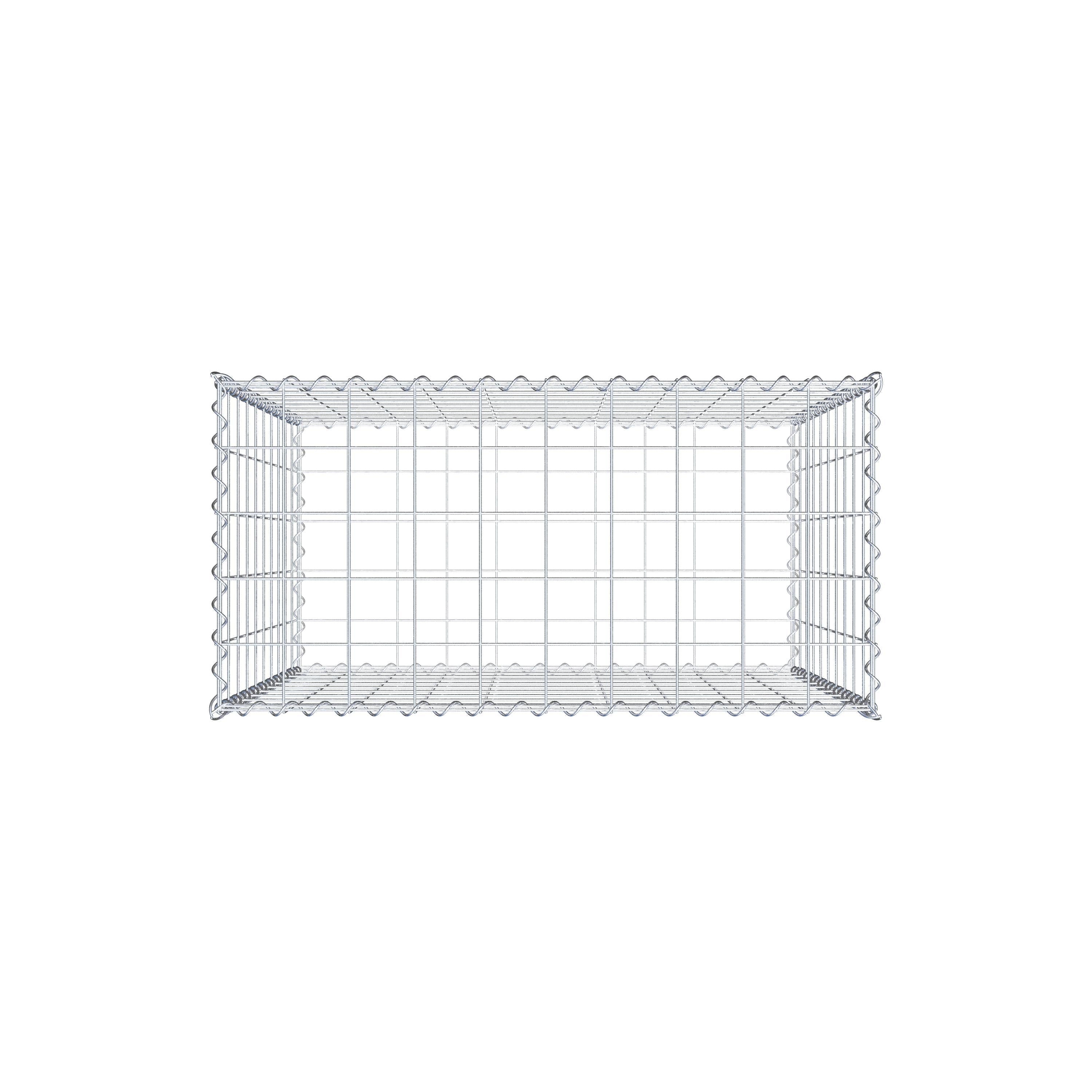 Gavión 100 cm x 100 cm x 50 cm (L x A x P), luz de malla 10 cm x 10 cm, en espiral