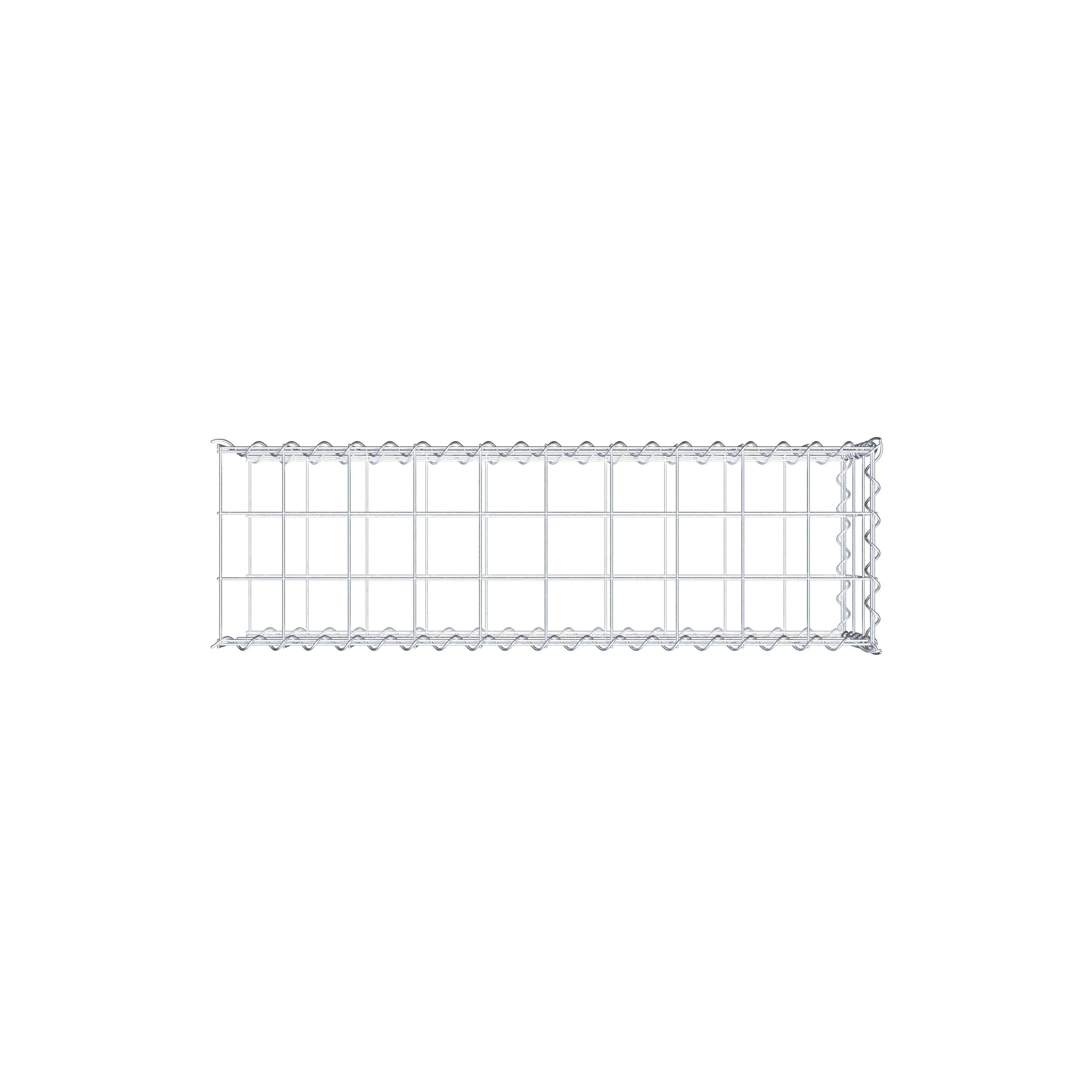 Gabbione aggiuntivo tipo 2 100 cm x 30 cm x 30 cm (L x A x P), maglia 10 cm x 10 cm, spirale