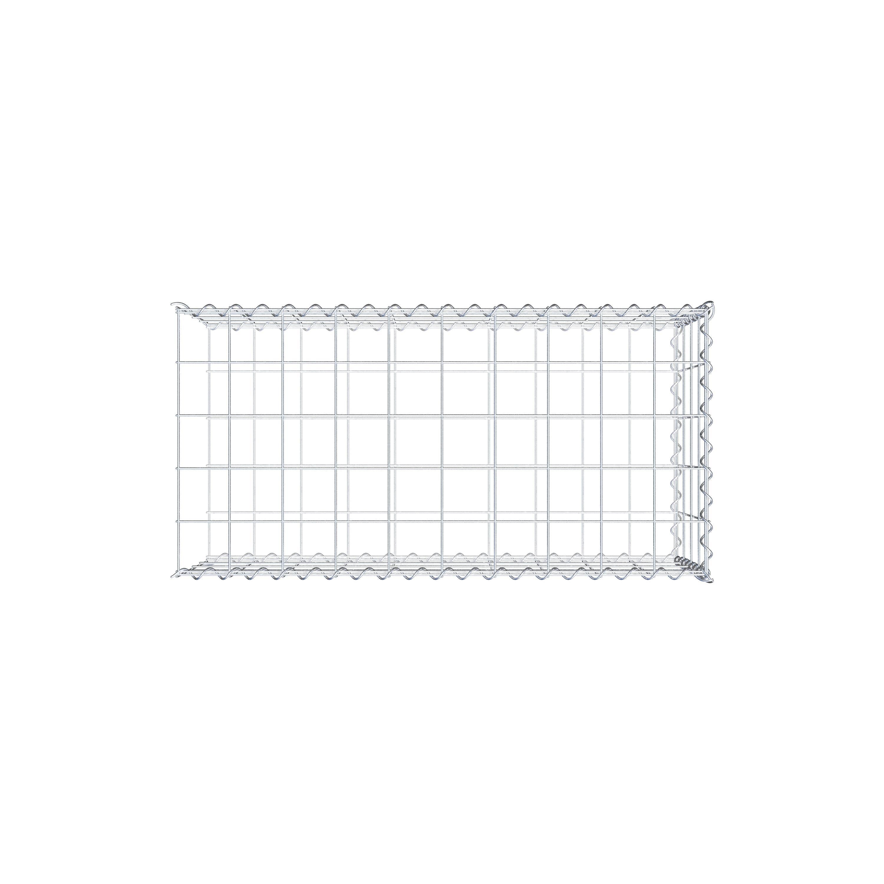 Grown-on gabion type 2 100 cm x 40 cm x 50 cm (L x H x D), mesh size 10 cm x 10 cm, spiral