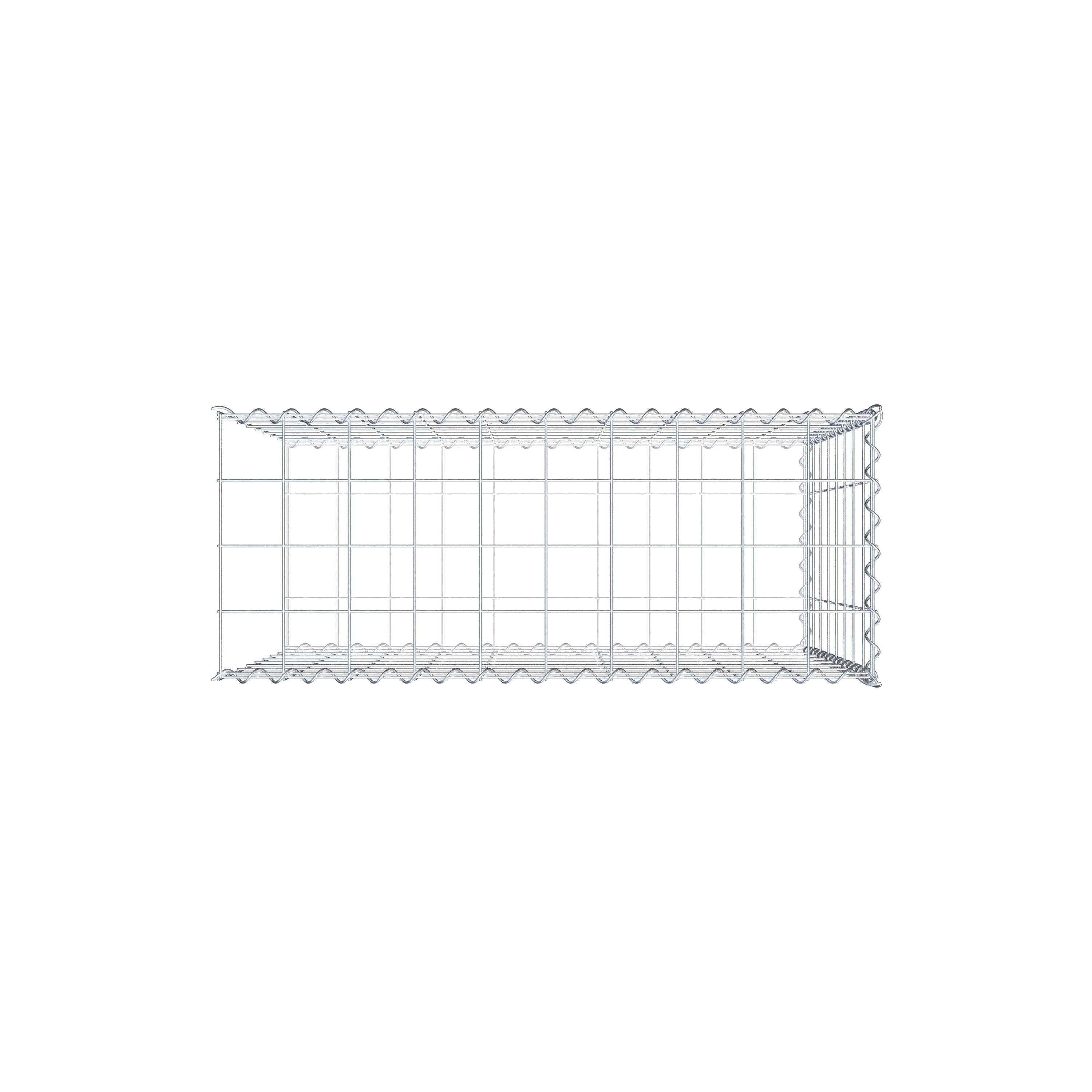 Extra gabion typ 2 100 cm x 80 cm x 40 cm (L x H x D), maskstorlek 10 cm x 10 cm, spiral