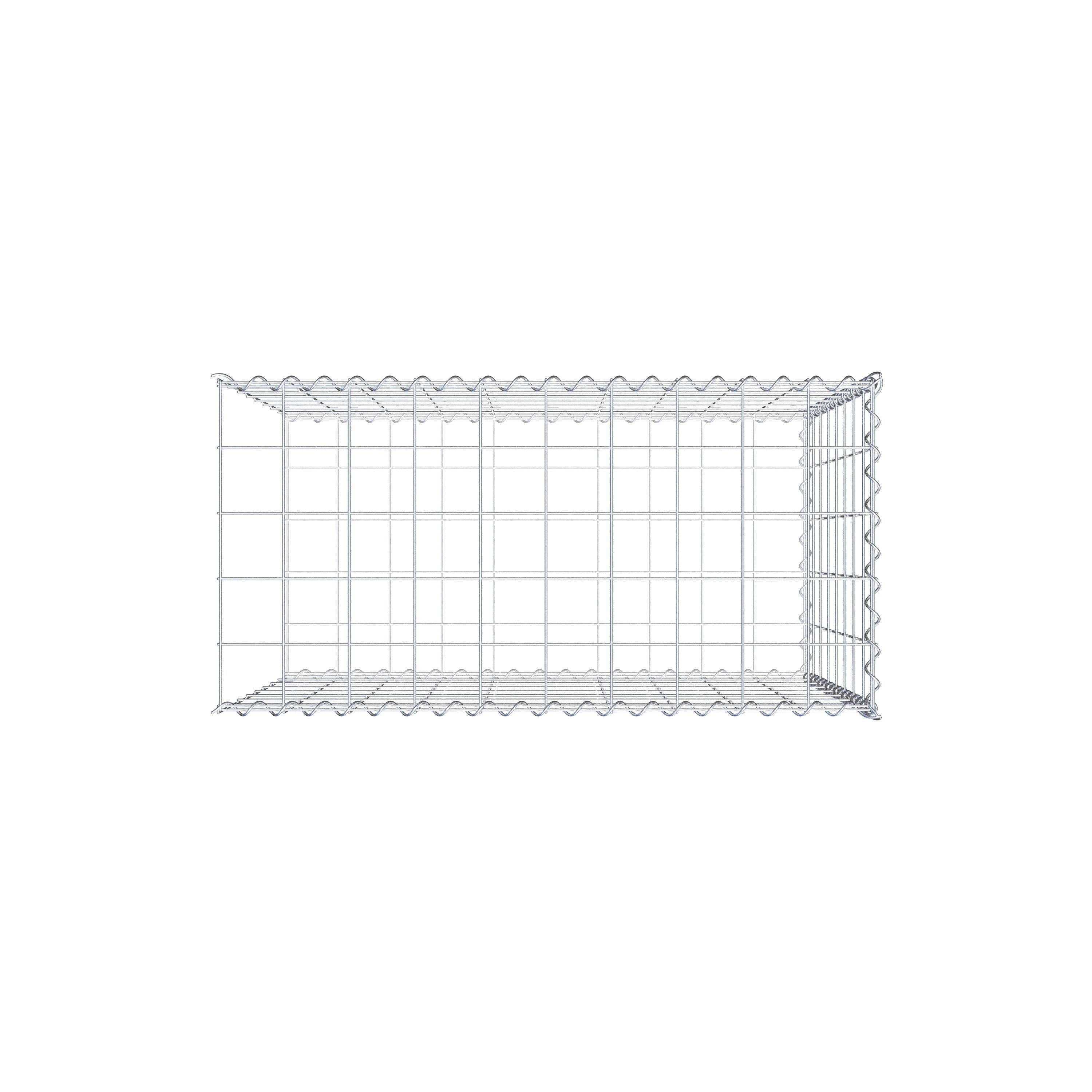 Add-on schanskorf type 2 100 cm x 80 cm x 50 cm (L x H x D), maaswijdte 10 cm x 10 cm, spiraal