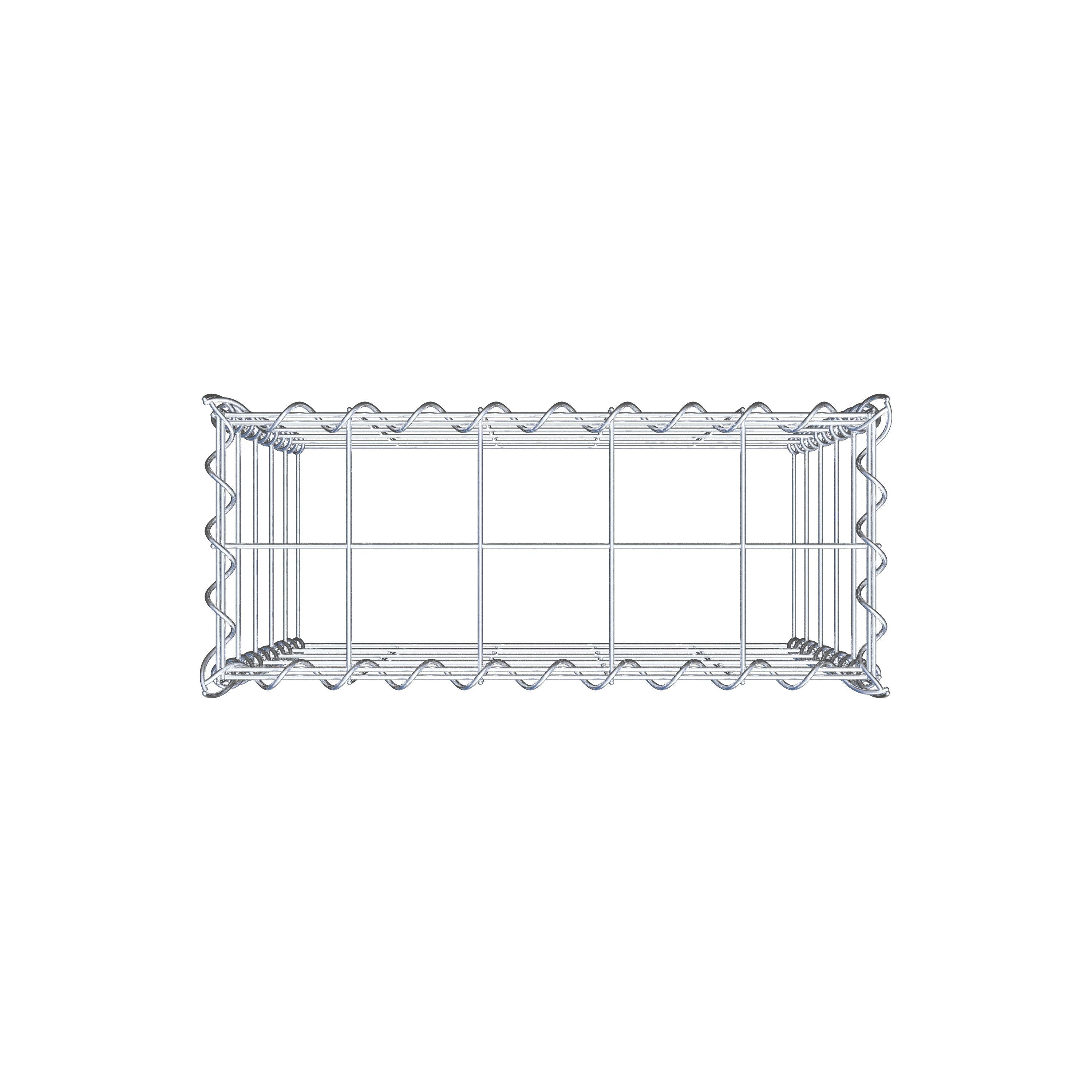Gabião tipo 3 50 cm x 50 cm x 20 cm (C x A x P), malhagem 10 cm x 10 cm, espiral