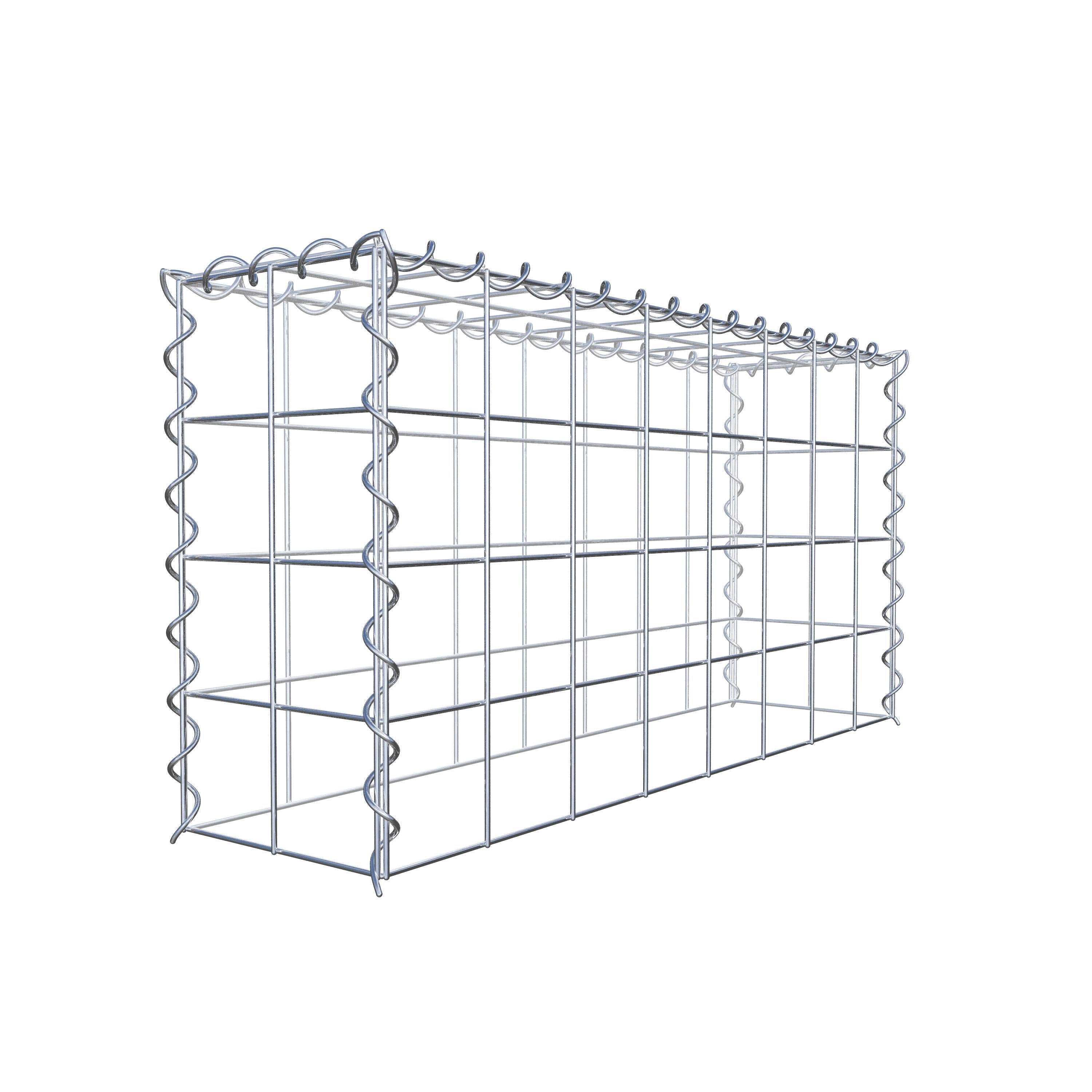 Gabion rapporté type 3 80 cm x 40 cm x 20 cm (L x H x P), mailles 10 cm x 10 cm, spirale