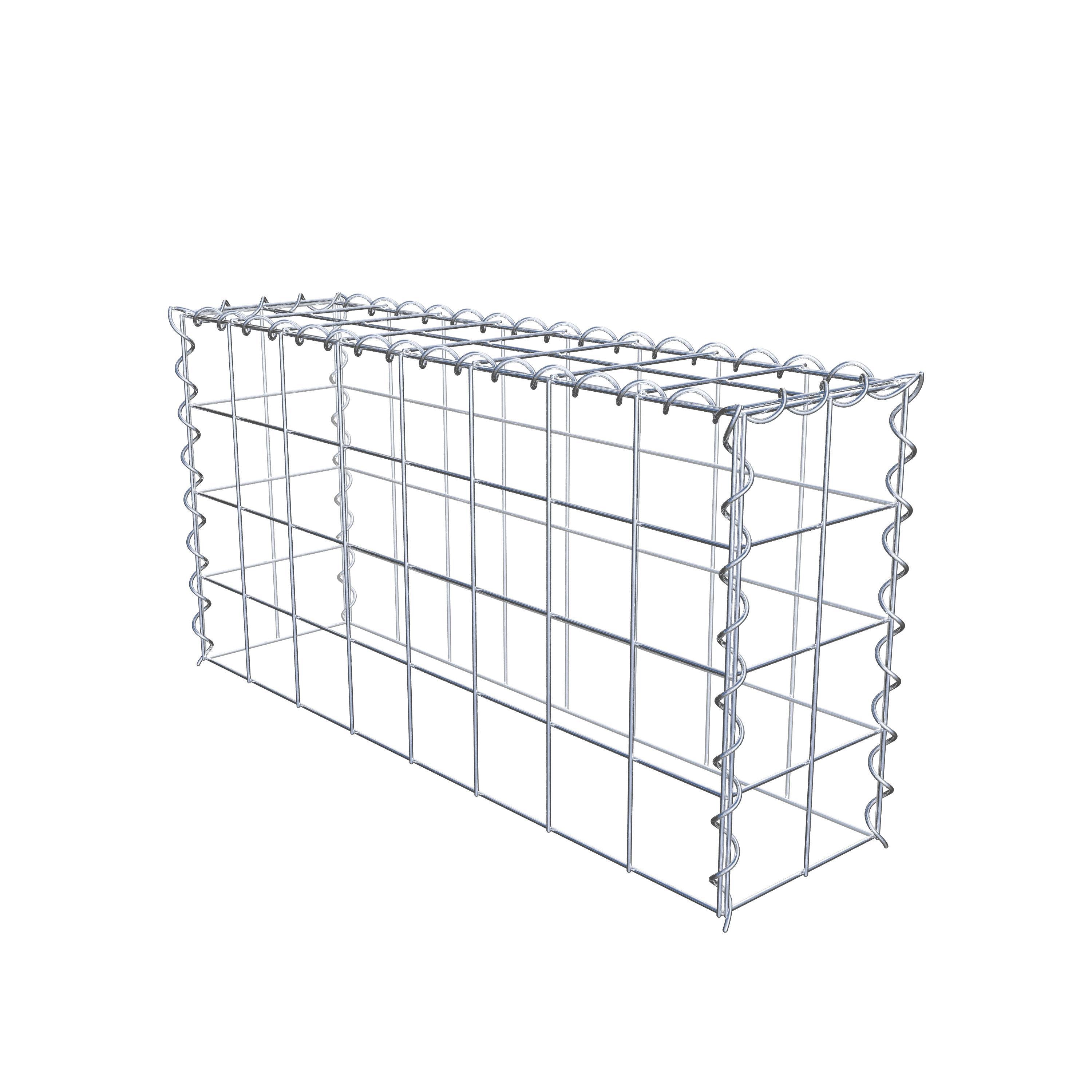Gabion rapporté type 3 80 cm x 40 cm x 20 cm (L x H x P), mailles 10 cm x 10 cm, spirale