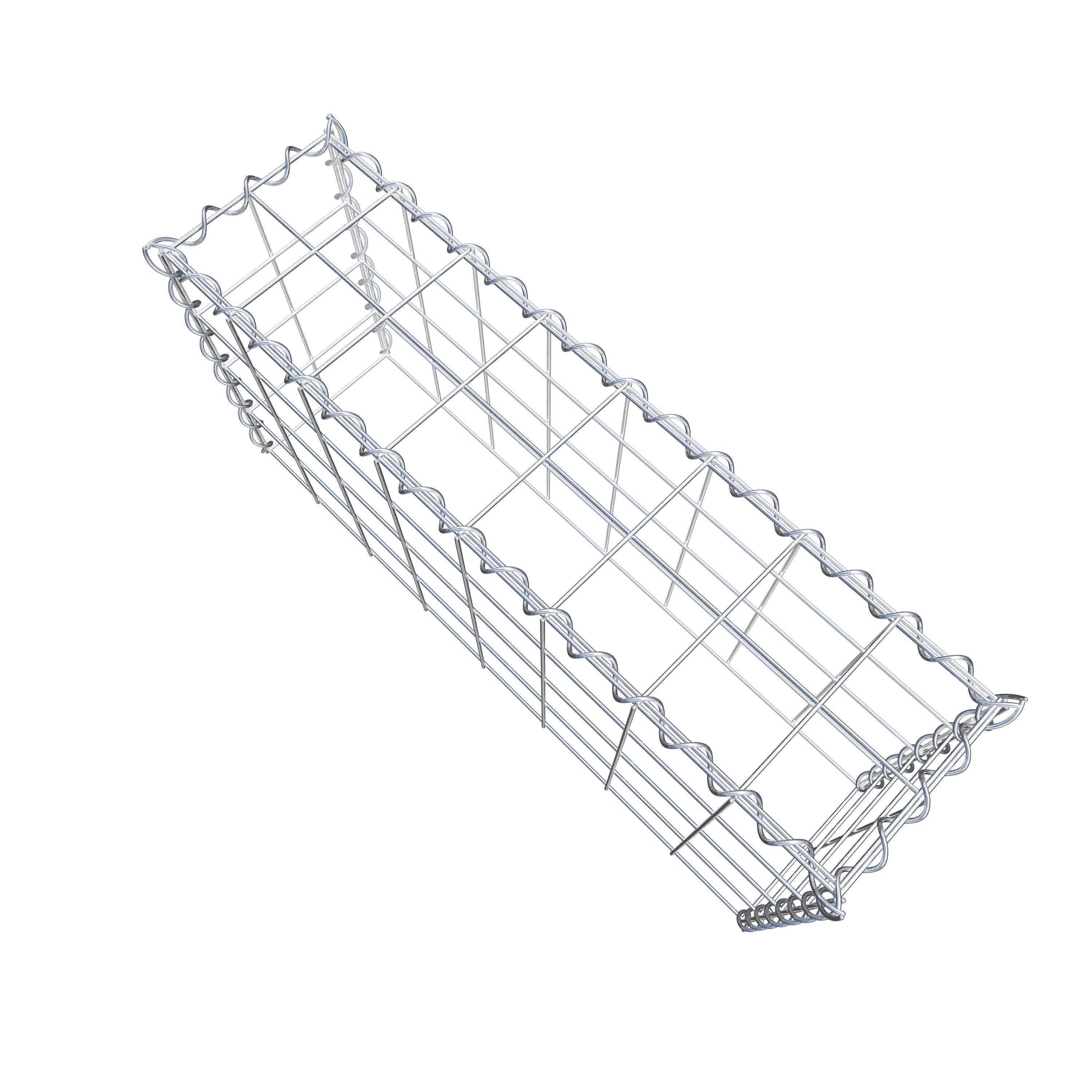 Gabion rapporté type 3 80 cm x 40 cm x 20 cm (L x H x P), mailles 10 cm x 10 cm, spirale
