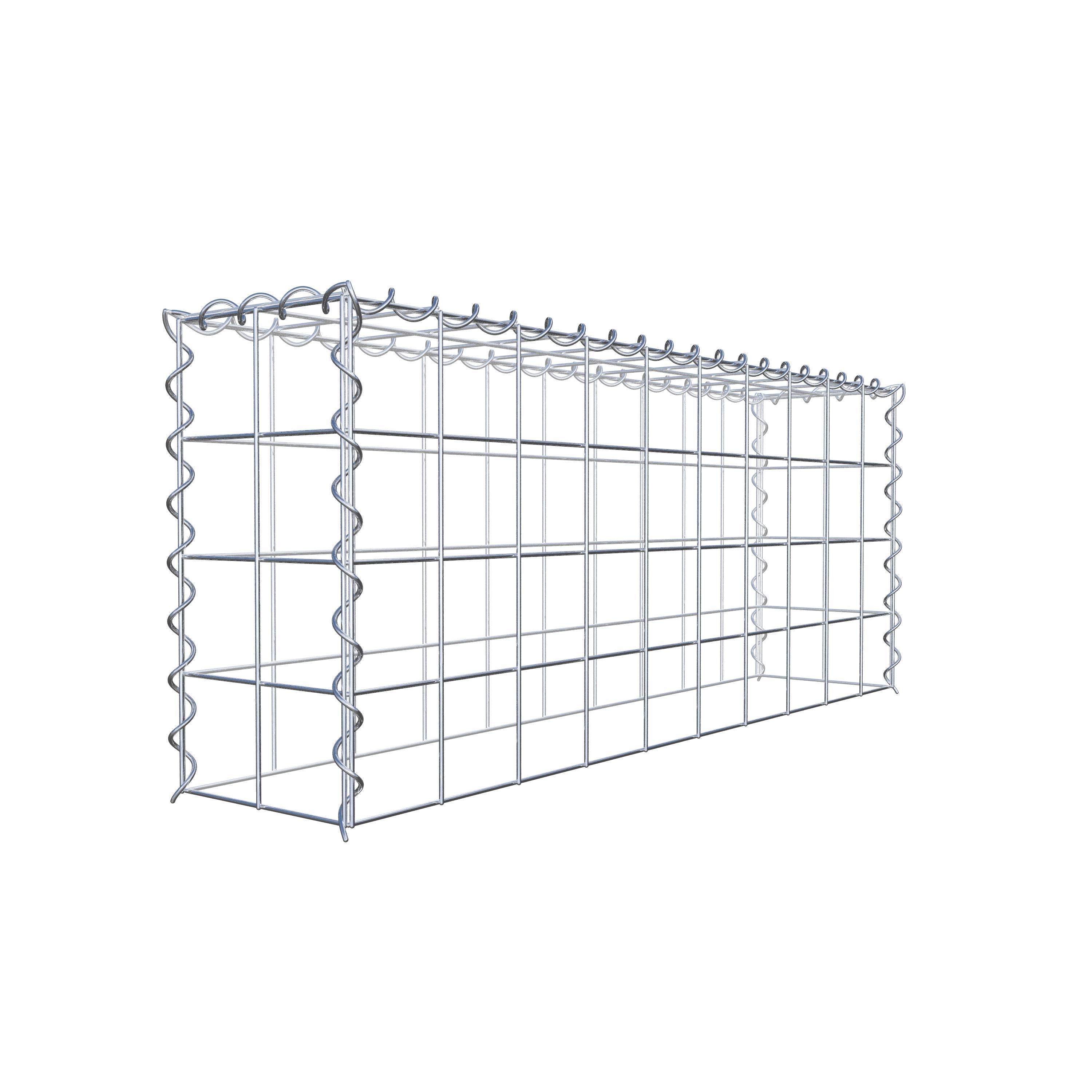 Gabion rapporté type 3 100 cm x 40 cm x 20 cm (L x H x P), mailles 10 cm x 10 cm, spirale