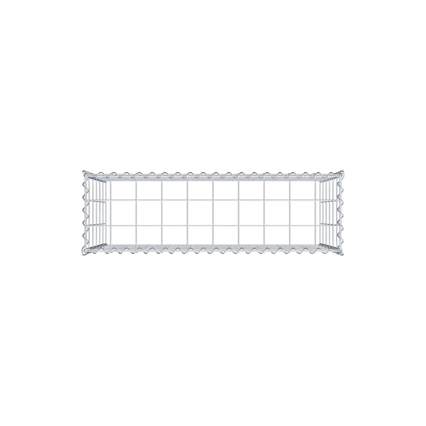 Aangegroeide schanskorf type 3 100 cm x 60 cm x 30 cm (L x H x D), maaswijdte 10 cm x 10 cm, spiraal