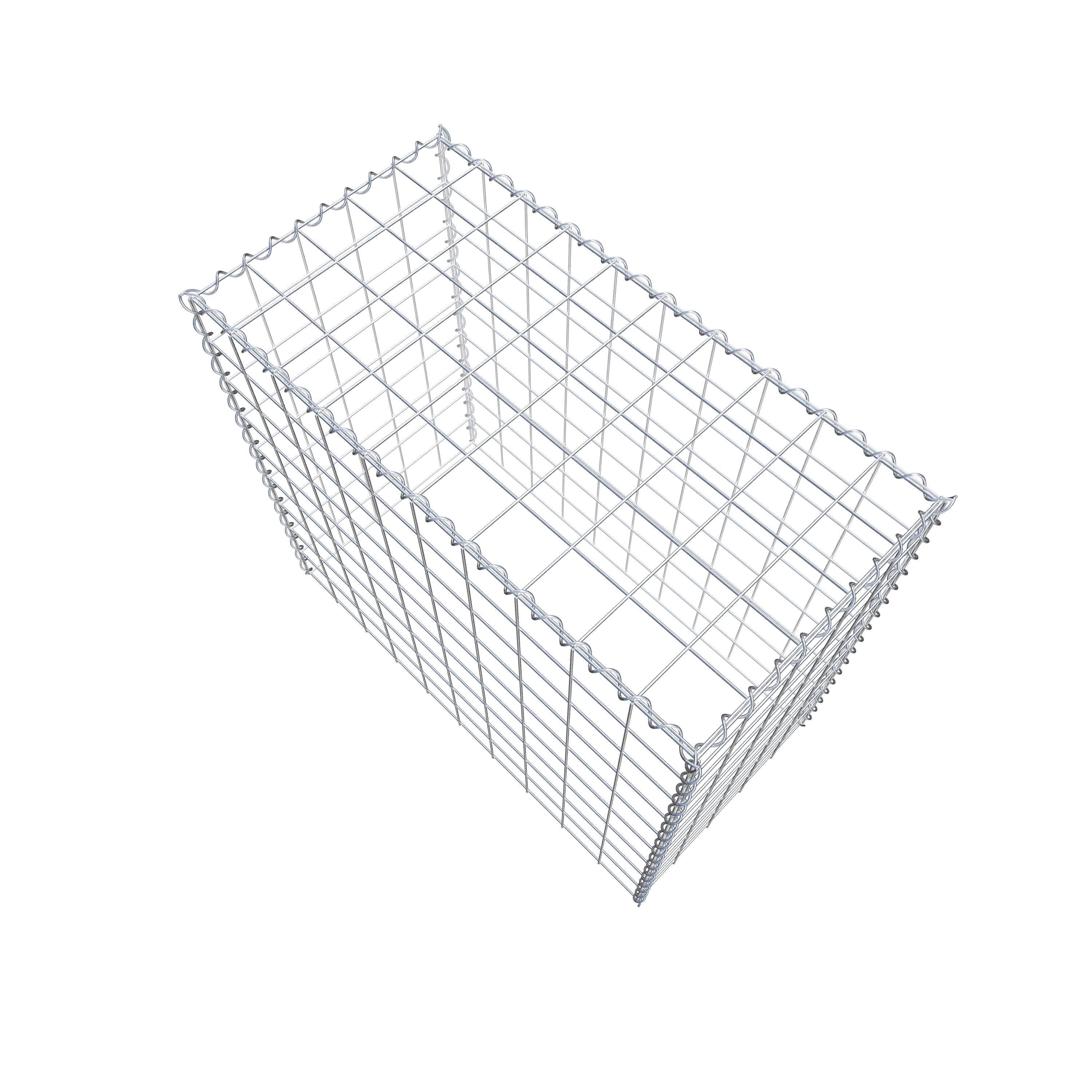 Gabion rapporté type 3 100 cm x 90 cm x 50 cm (L x H x P), mailles 10 cm x 10 cm, spirale