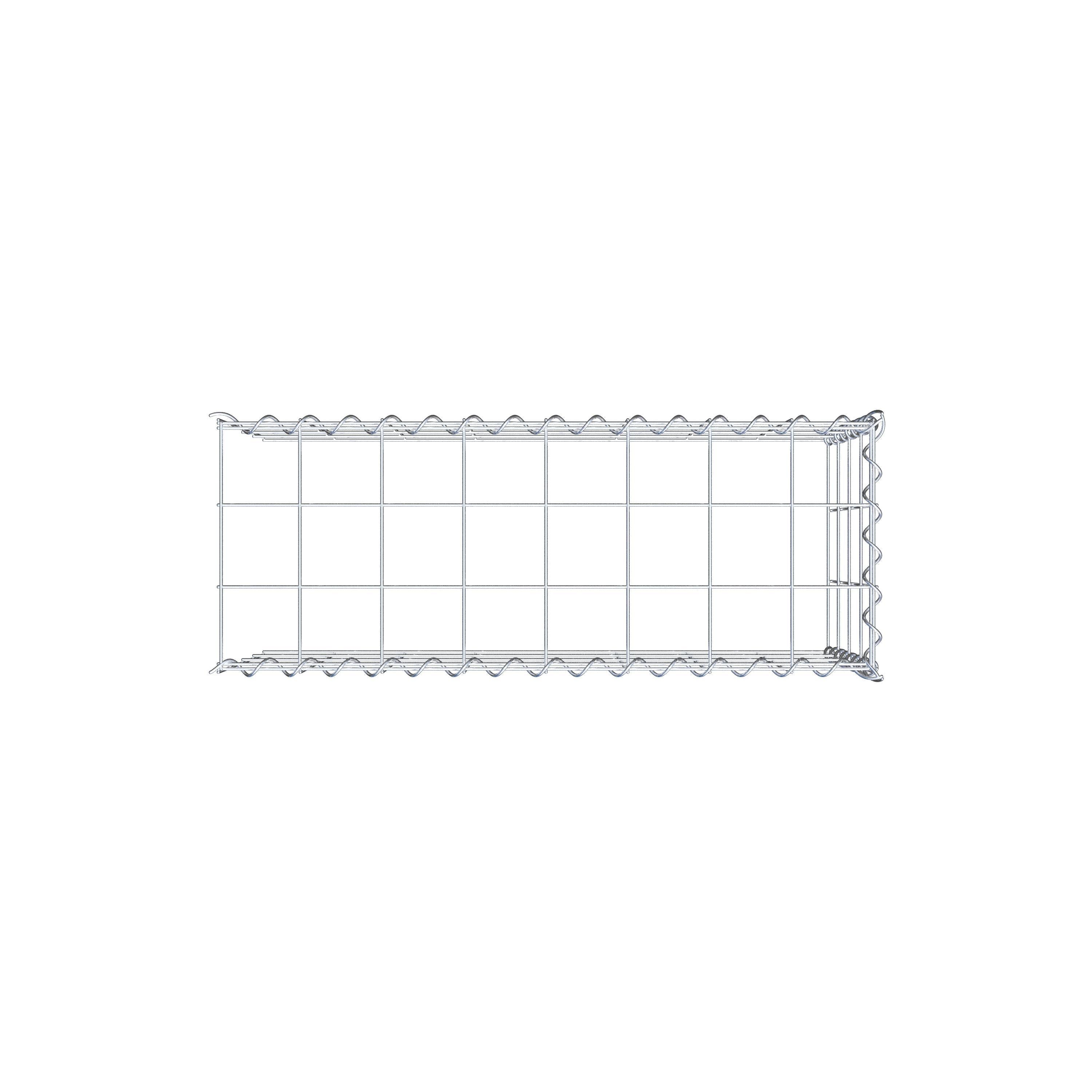 Gabião tipo 4 80 cm x 40 cm x 30 cm (C x A x P), malhagem 10 cm x 10 cm, espiral
