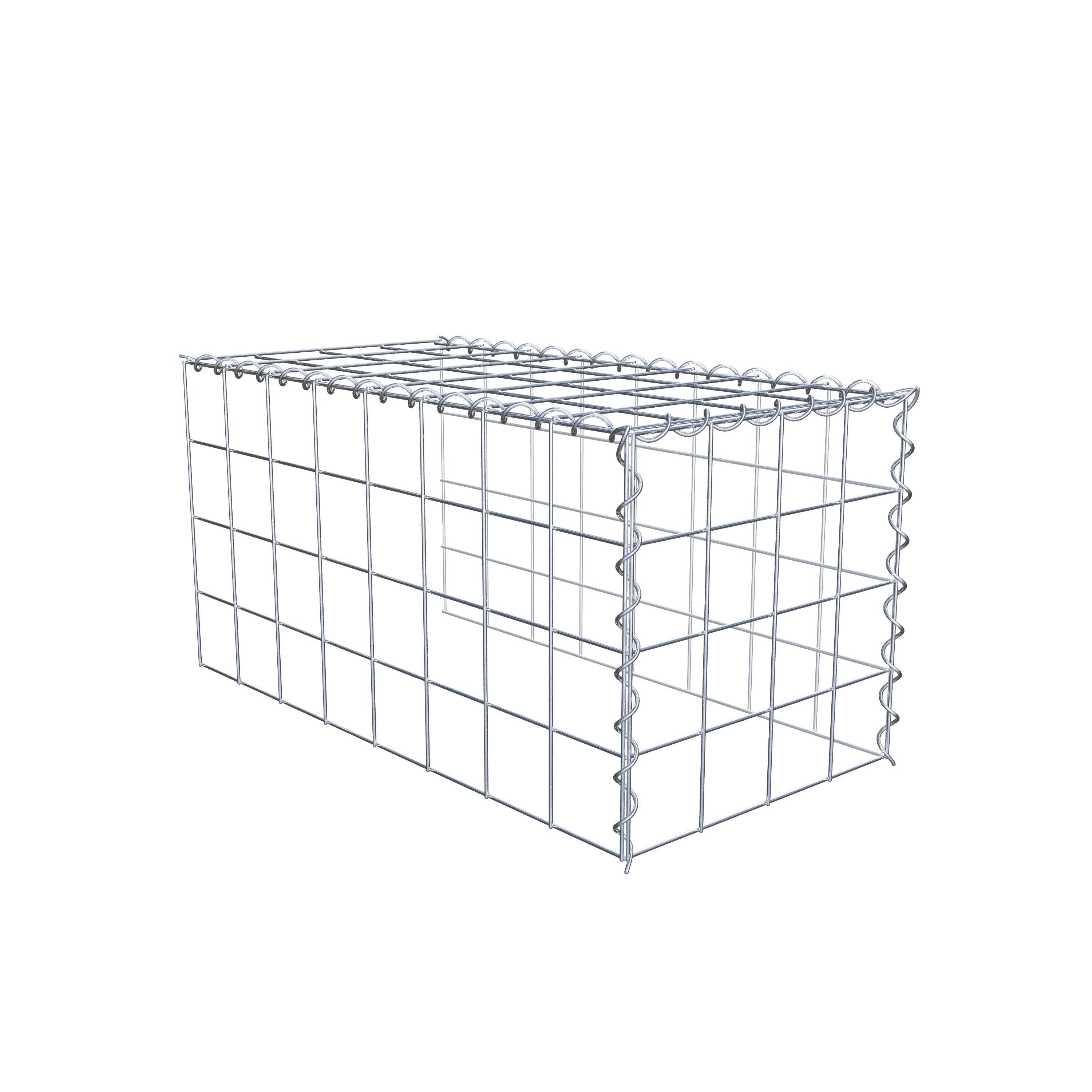Extra gabion typ 4 80 cm x 40 cm x 40 cm (L x H x D), maskstorlek 10 cm x 10 cm, spiral
