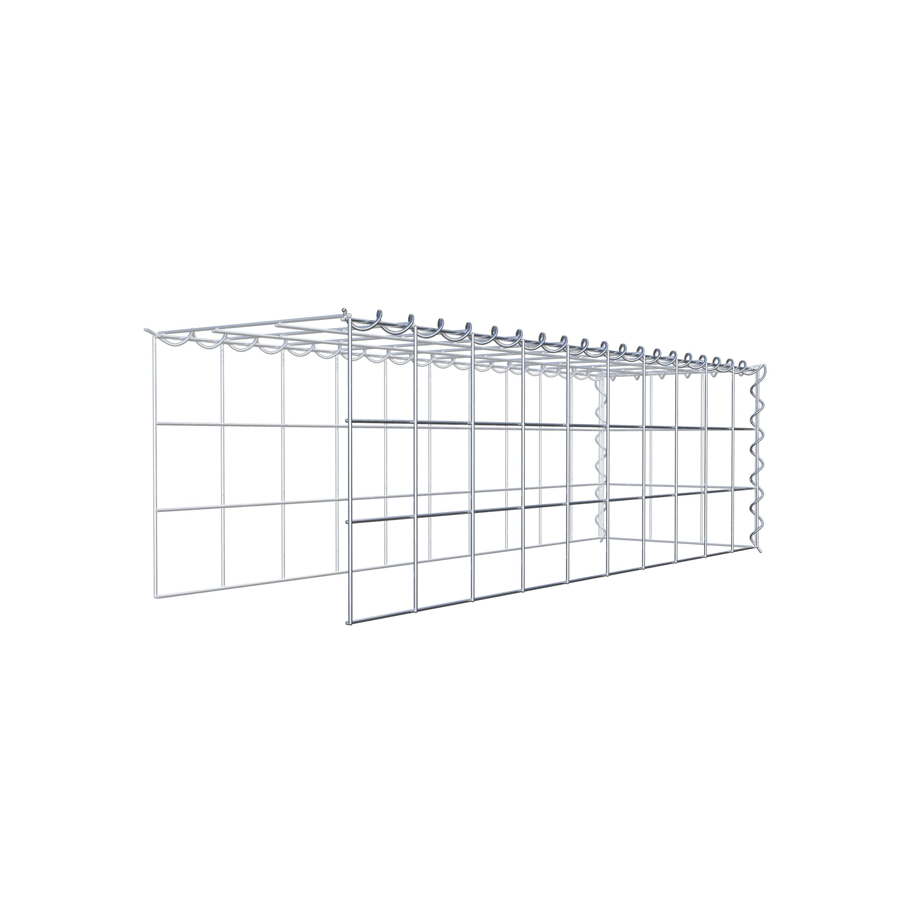 Grown-on gabion type 4 100 cm x 30 cm x 30 cm (L x H x D), mesh size 10 cm x 10 cm, spiral