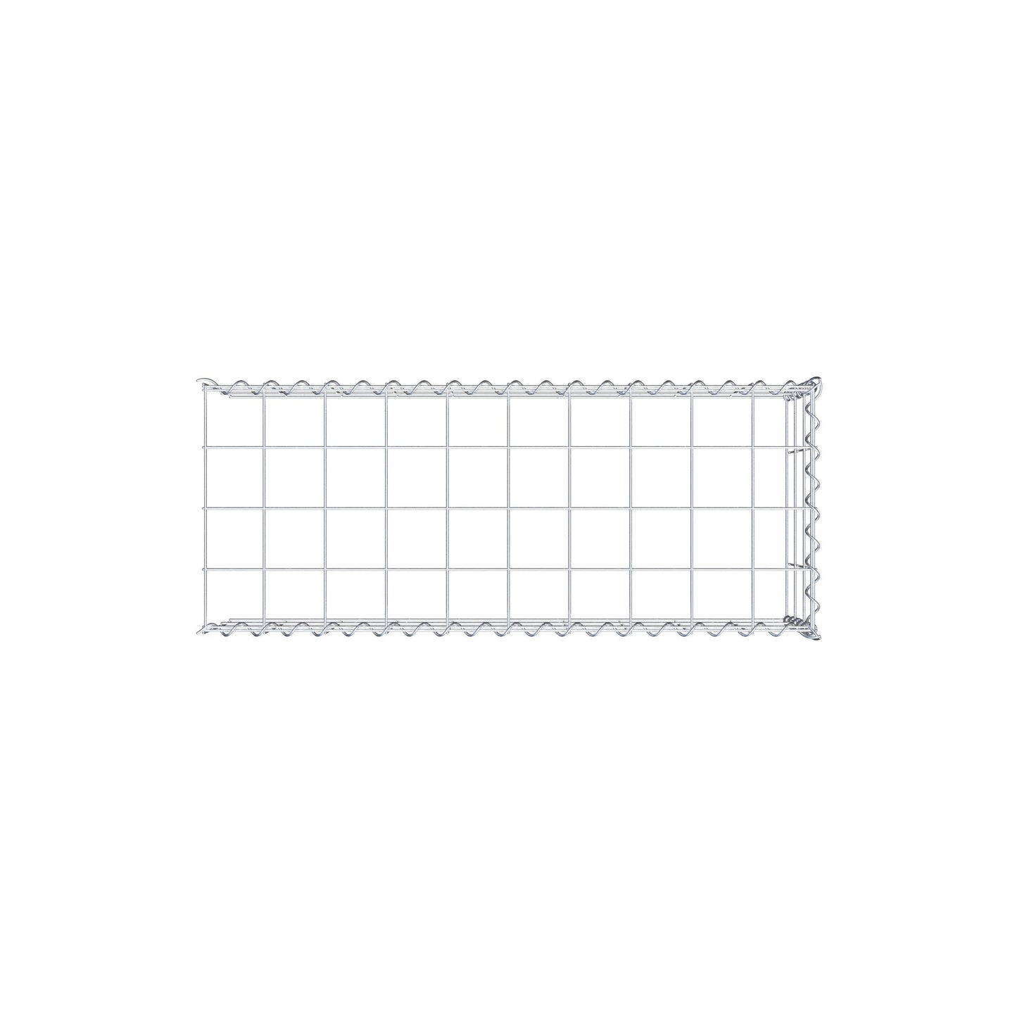 Add-on schanskorf type 4 100 cm x 30 cm x 40 cm (L x H x D), maaswijdte 10 cm x 10 cm, spiraal