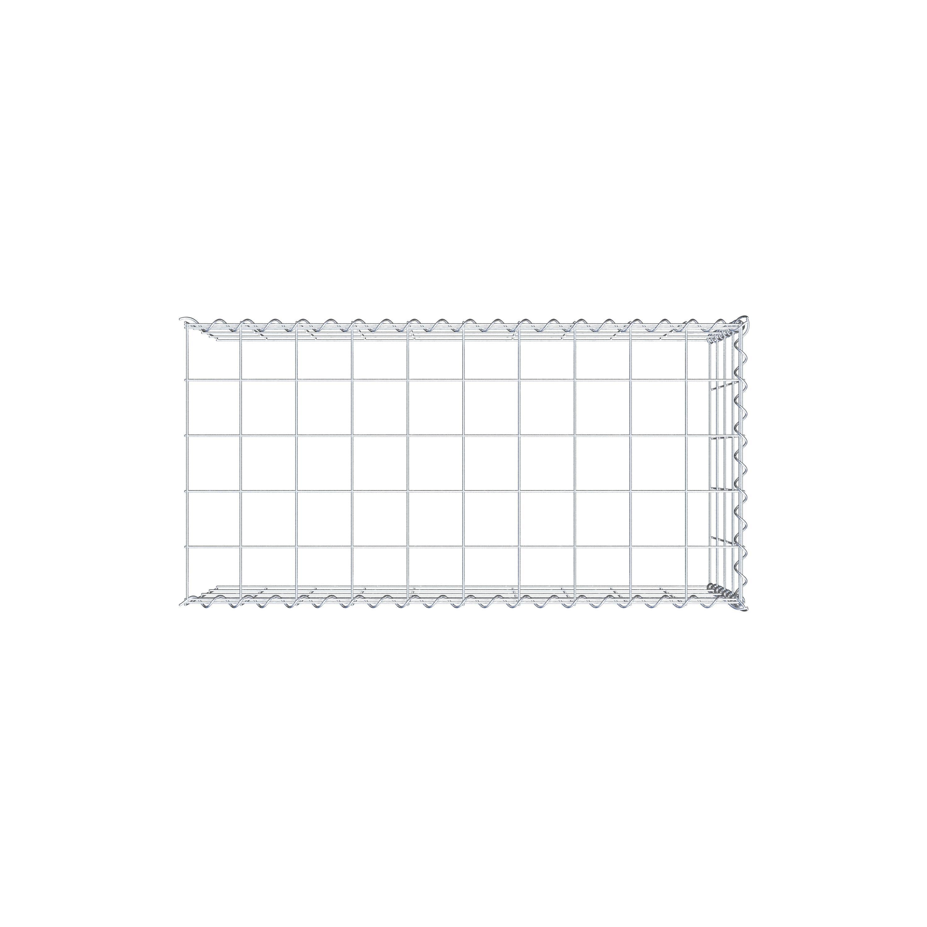 Extra gabion typ 4 100 cm x 40 cm x 50 cm (L x H x D), maskstorlek 10 cm x 10 cm, spiral
