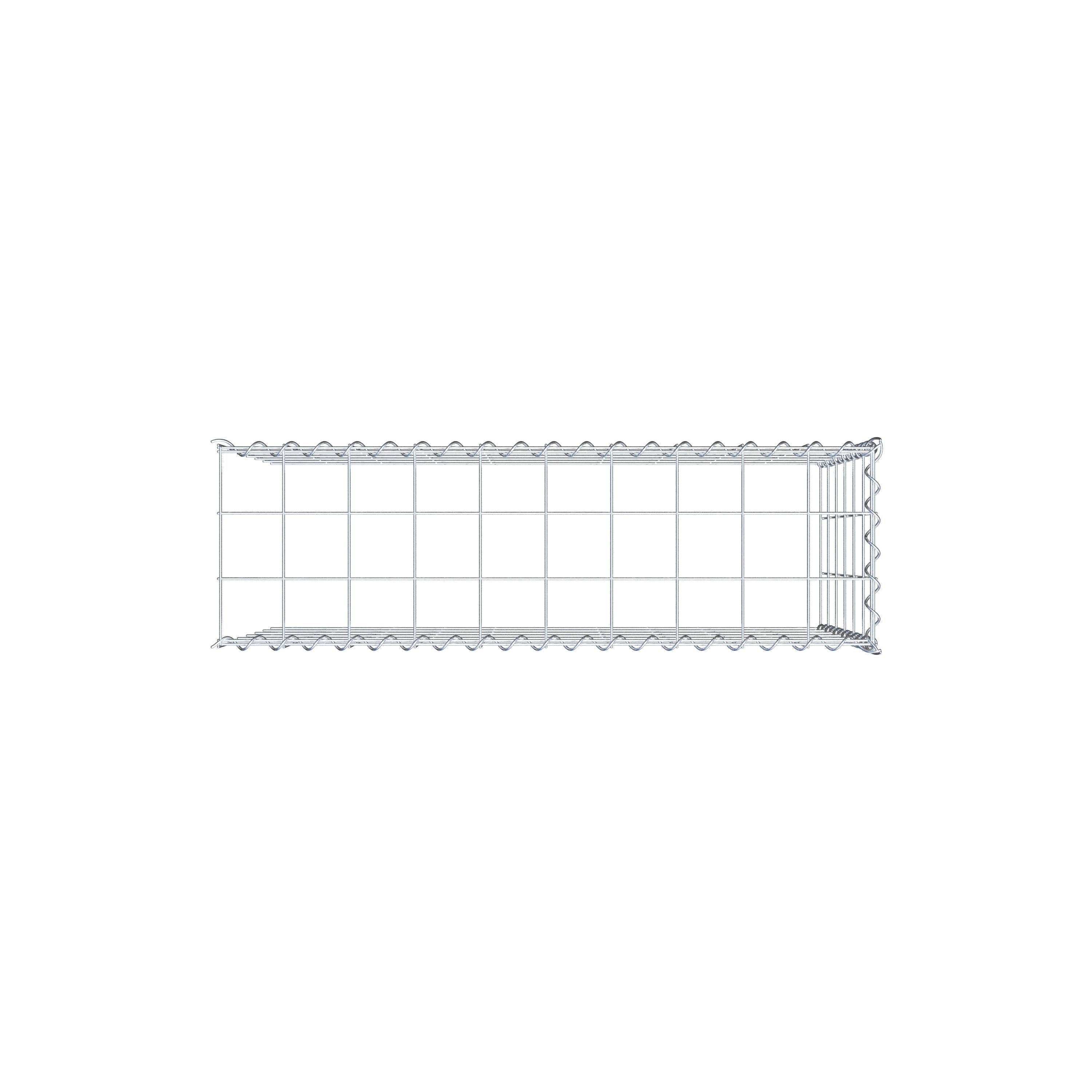 Påväxt gabion typ 4 100 cm x 60 cm x 30 cm (L x H x D), maskstorlek 10 cm x 10 cm, spiral