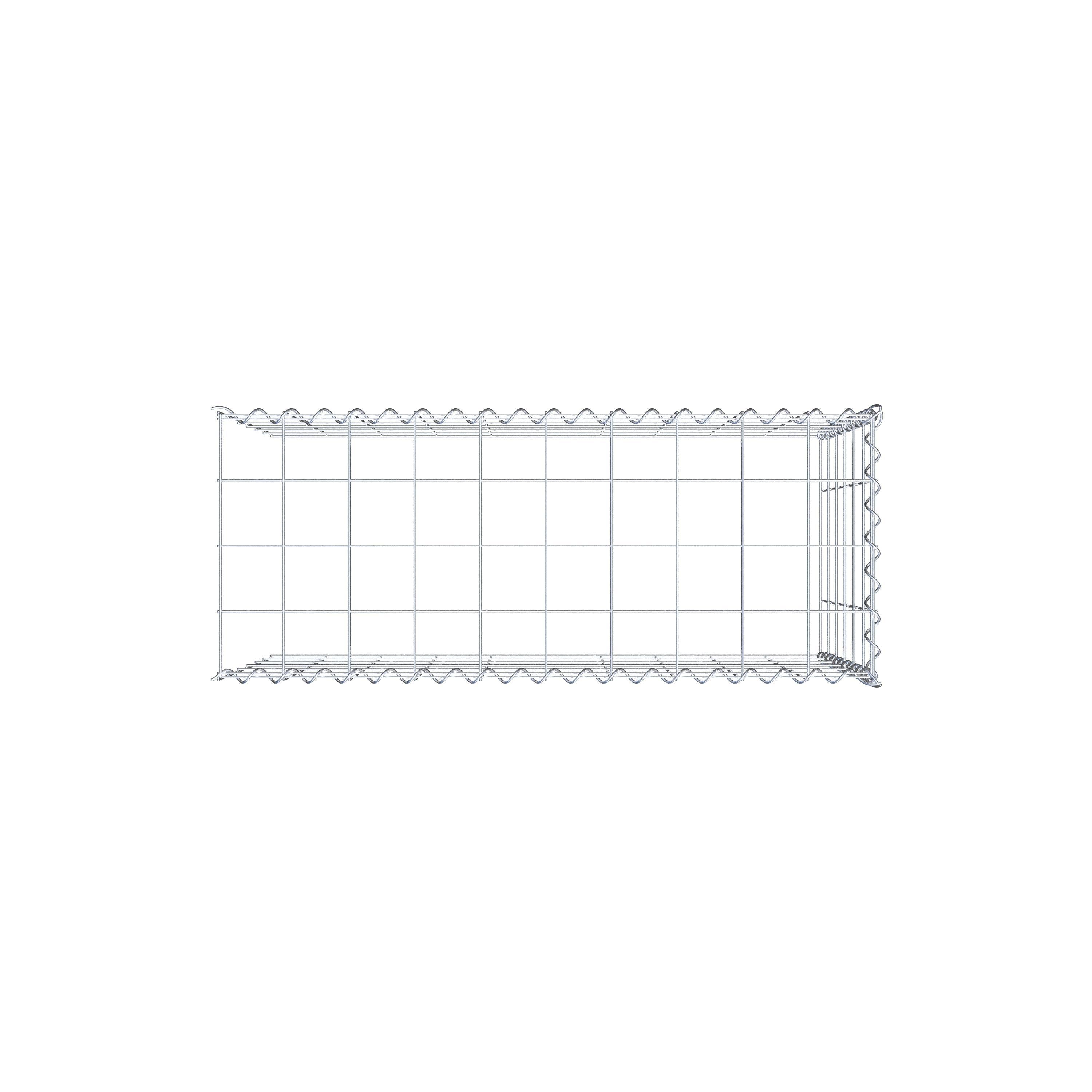 Add-on schanskorf type 4 100 cm x 60 cm x 40 cm (L x H x D), maaswijdte 10 cm x 10 cm, spiraal