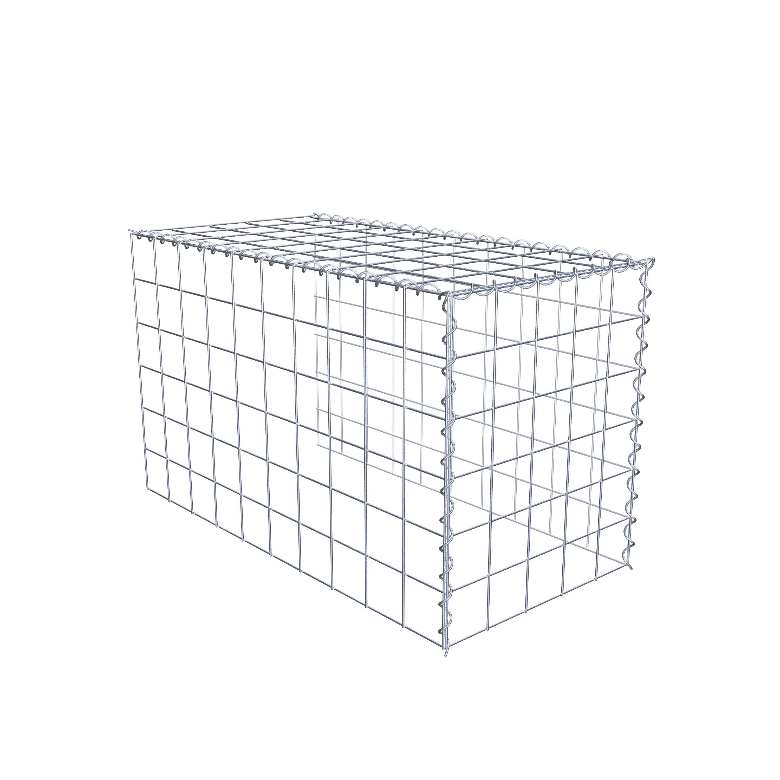 Gabion rapporté type 4 100 cm x 60 cm x 50 cm (L x H x P), mailles 10 cm x 10 cm, spirale