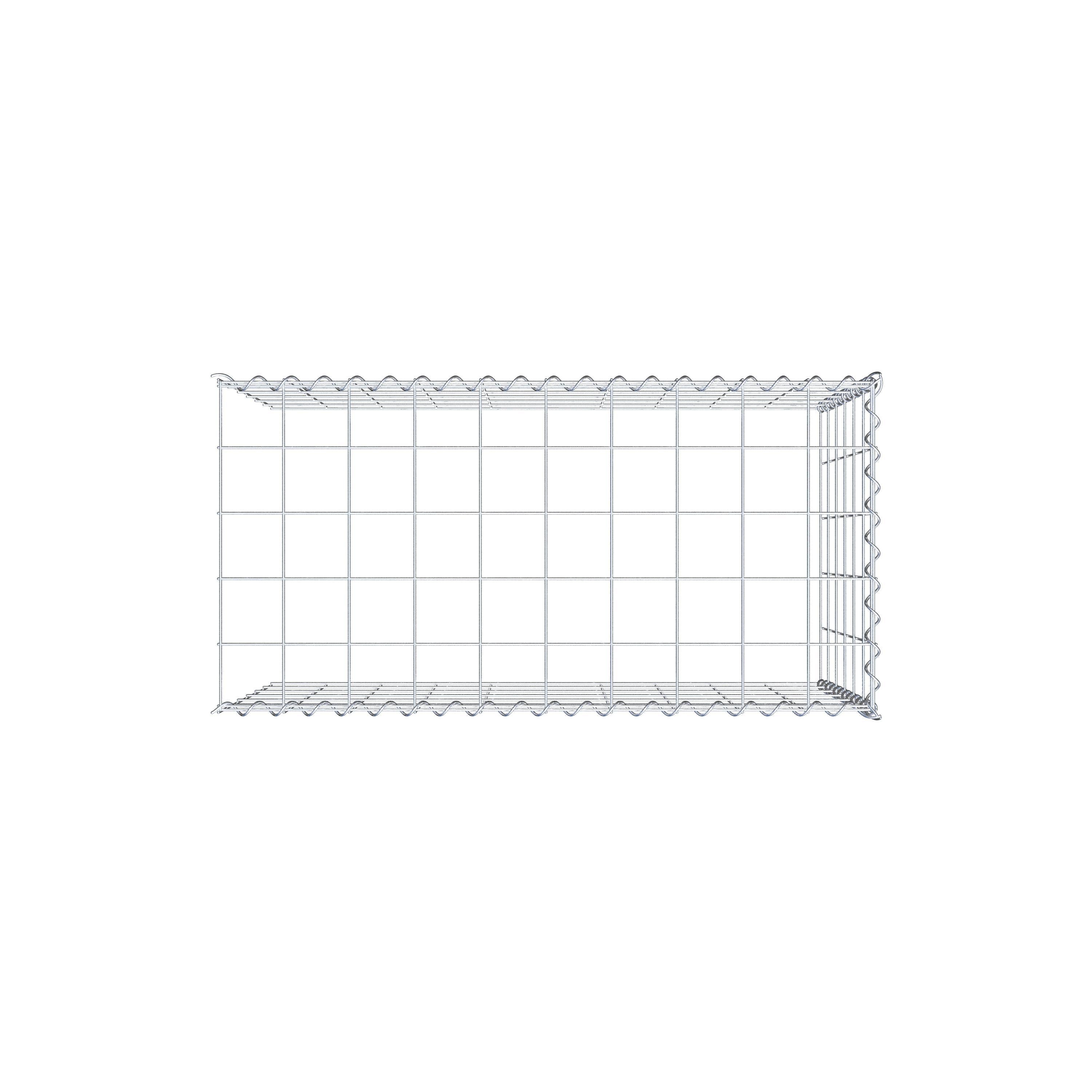 Gabion rapporté type 4 100 cm x 60 cm x 50 cm (L x H x P), mailles 10 cm x 10 cm, spirale
