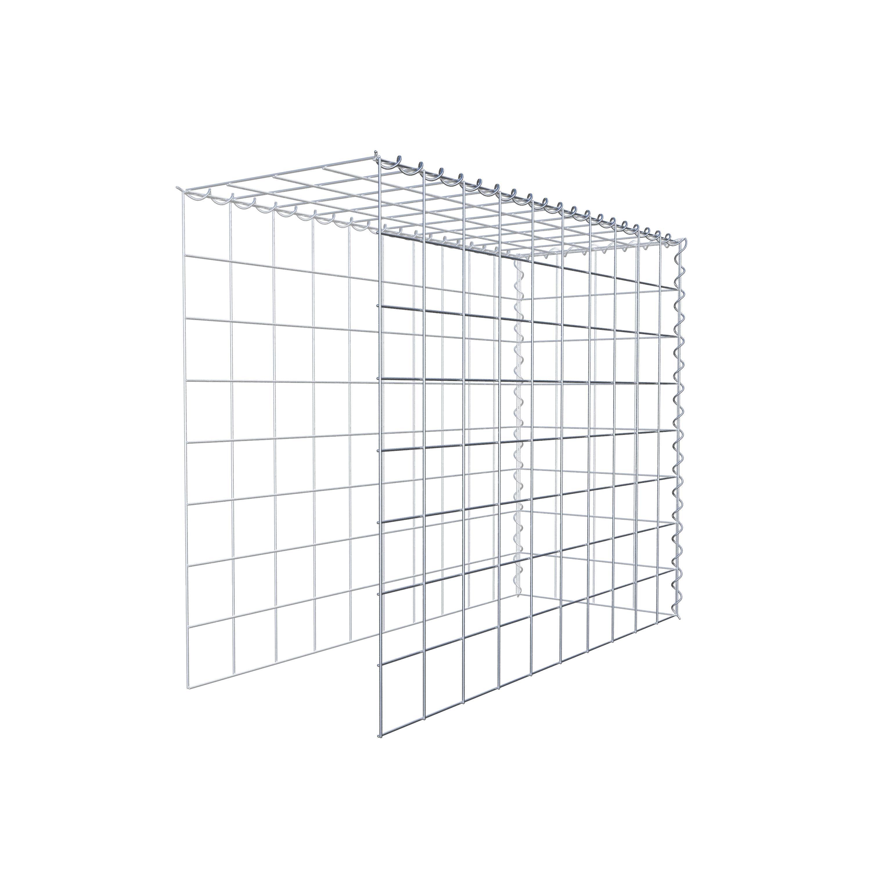 Gabion rapporté type 4 100 cm x 80 cm x 40 cm (L x H x P), mailles 10 cm x 10 cm, spirale