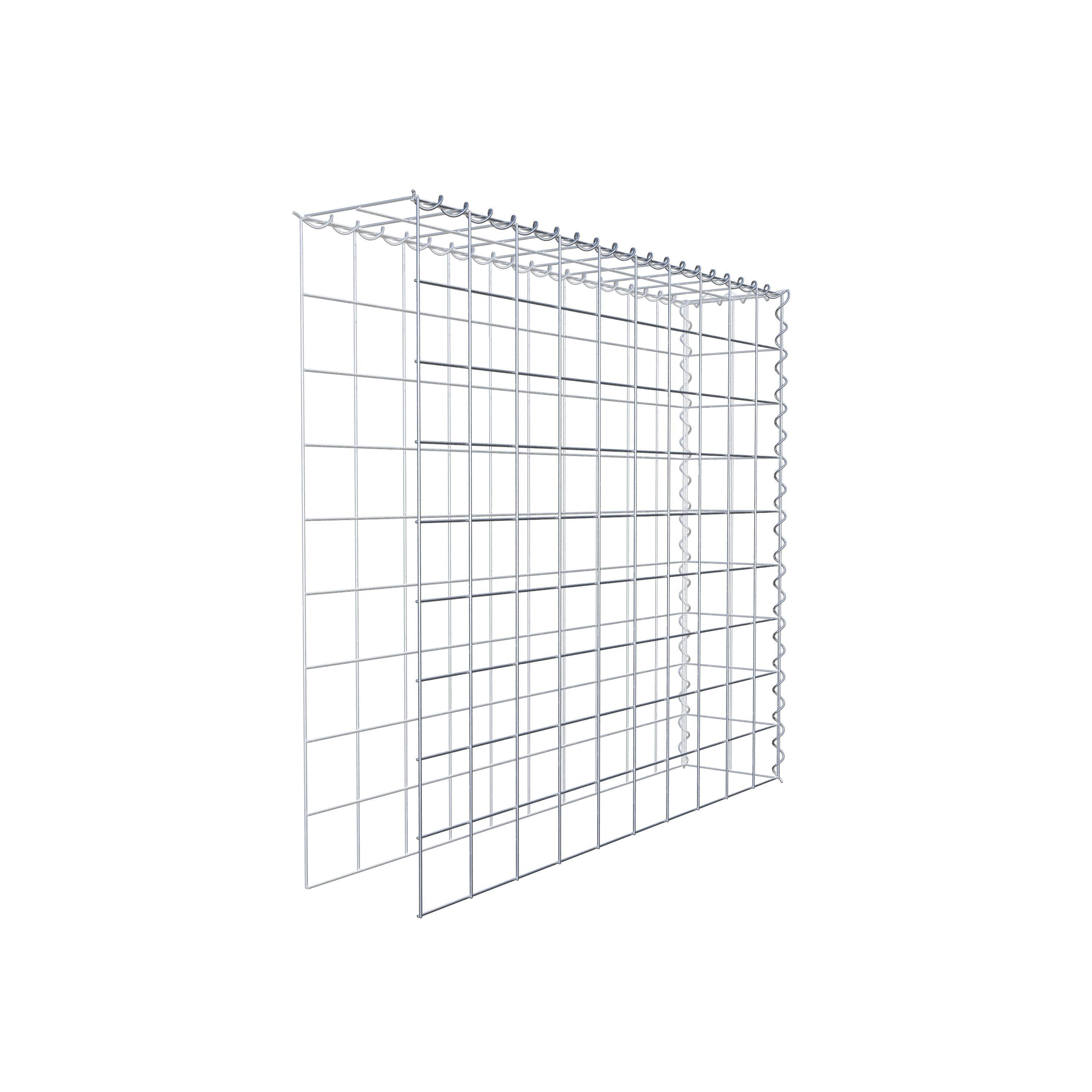 Gabion rapporté type 4 100 cm x 90 cm x 20 cm (L x H x P), mailles 10 cm x 10 cm, spirale