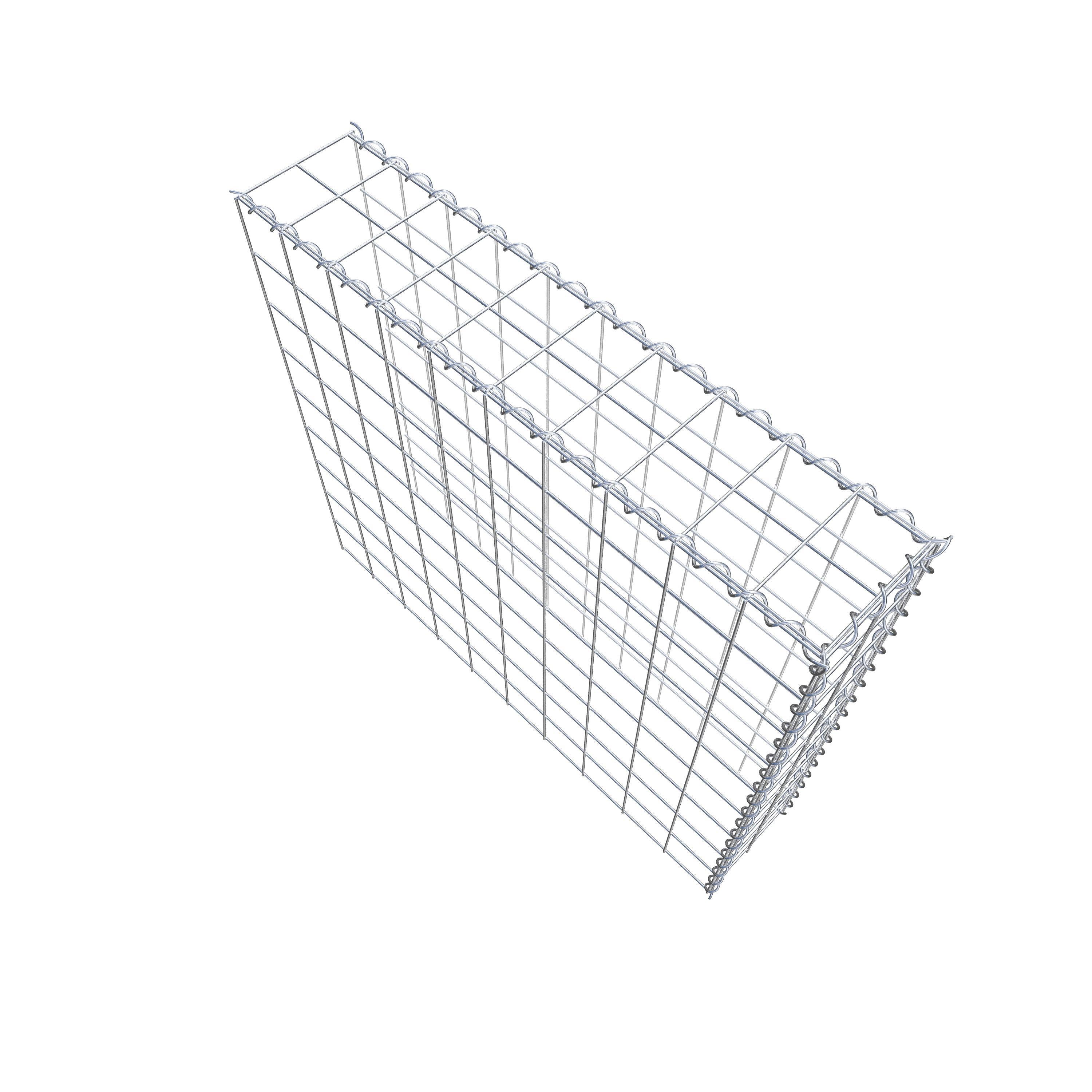 Gabion rapporté type 4 100 cm x 90 cm x 20 cm (L x H x P), mailles 10 cm x 10 cm, spirale