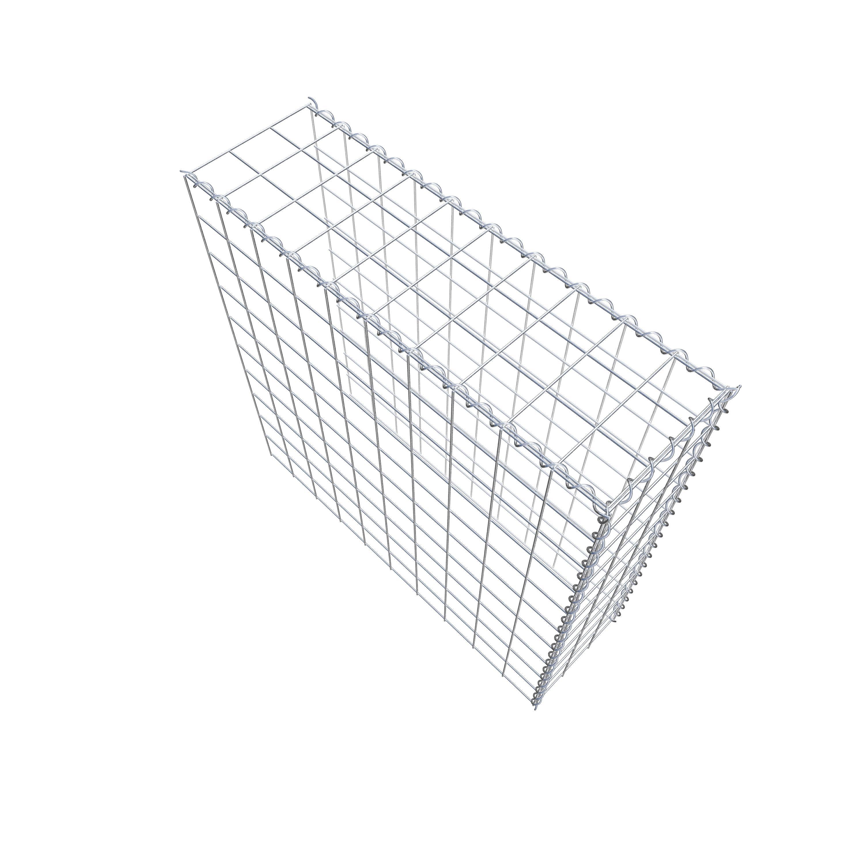 Gabion rapporté type 4 100 cm x 100 cm x 30 cm (L x H x P), mailles 10 cm x 10 cm, spirale