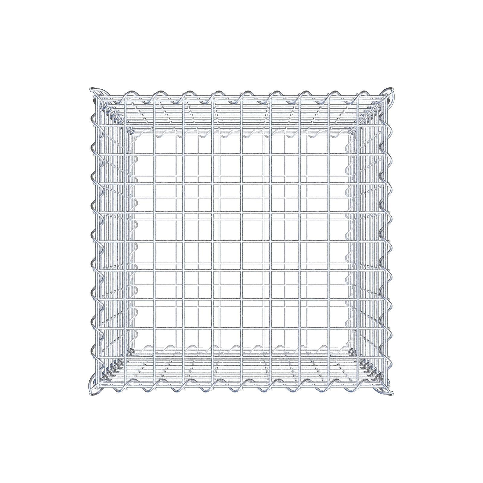 Gabion 50 cm x 50 cm x 50 cm (L x H x P), mailles 5 cm x 5 cm, spirale