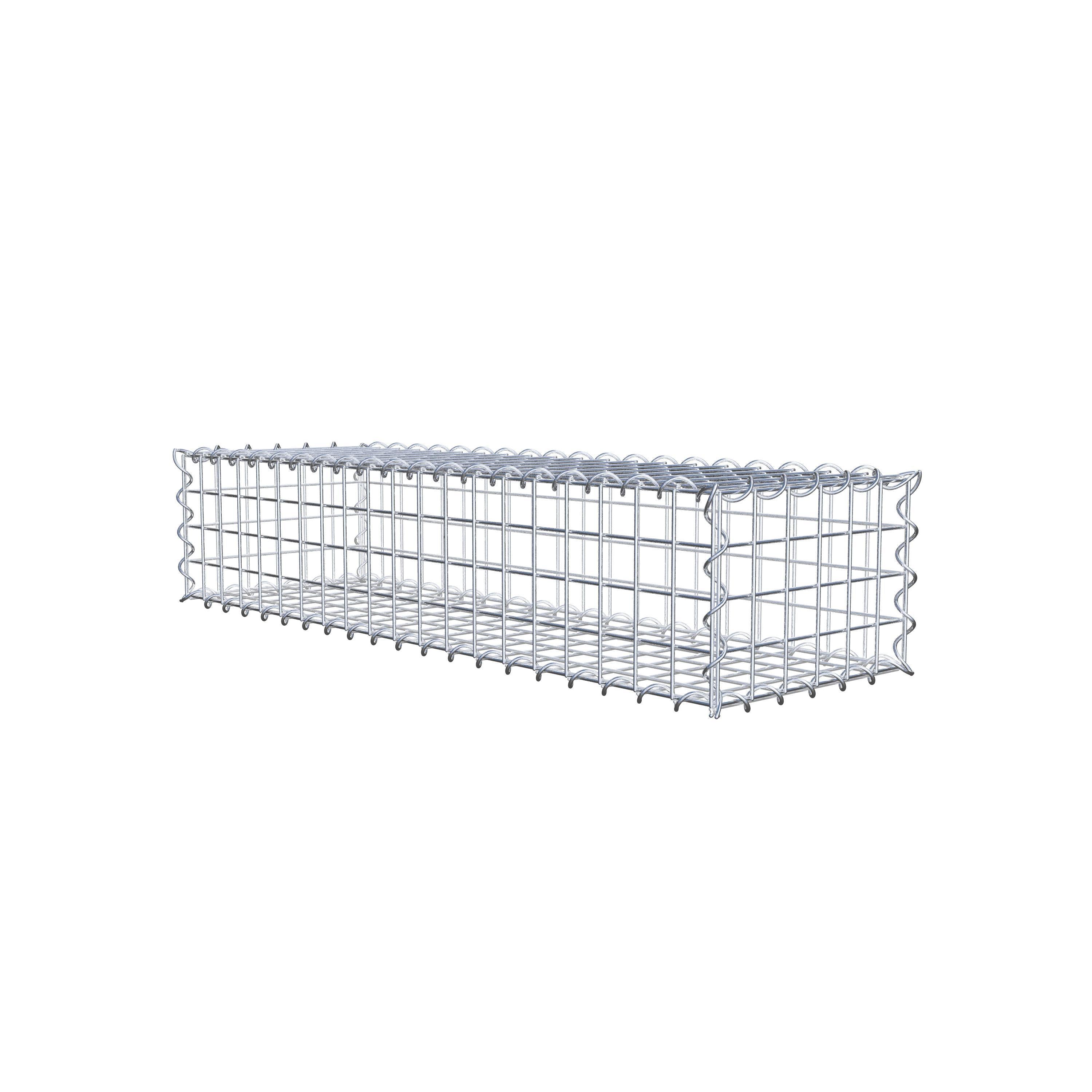 Gabião 100 cm x 20 cm x 30 cm (C x A x P), malhagem 5 cm x 5 cm, espiral