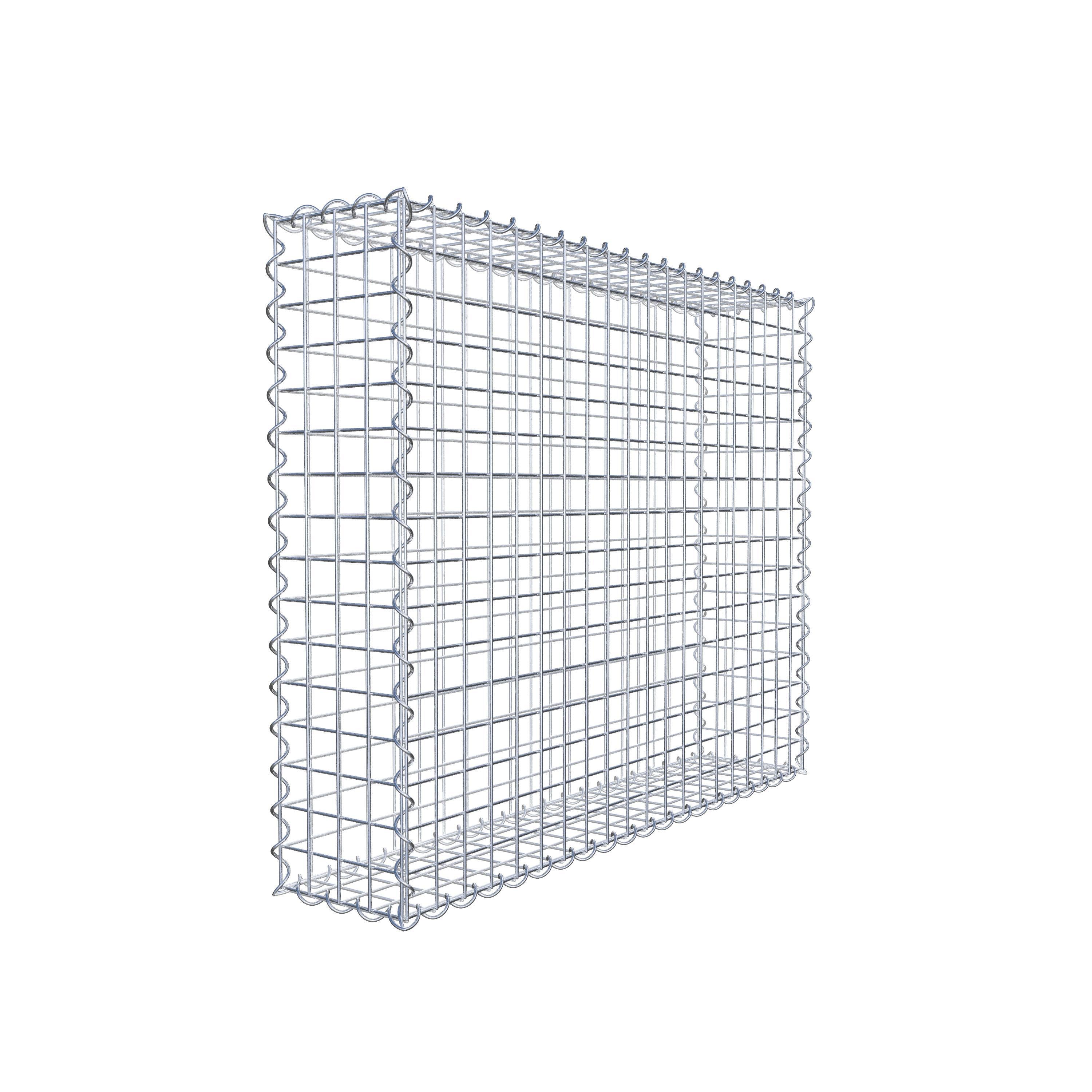 Gabion 100 cm x 80 cm x 20 cm (L x H x D), maskstorlek 5 cm x 5 cm, spiral