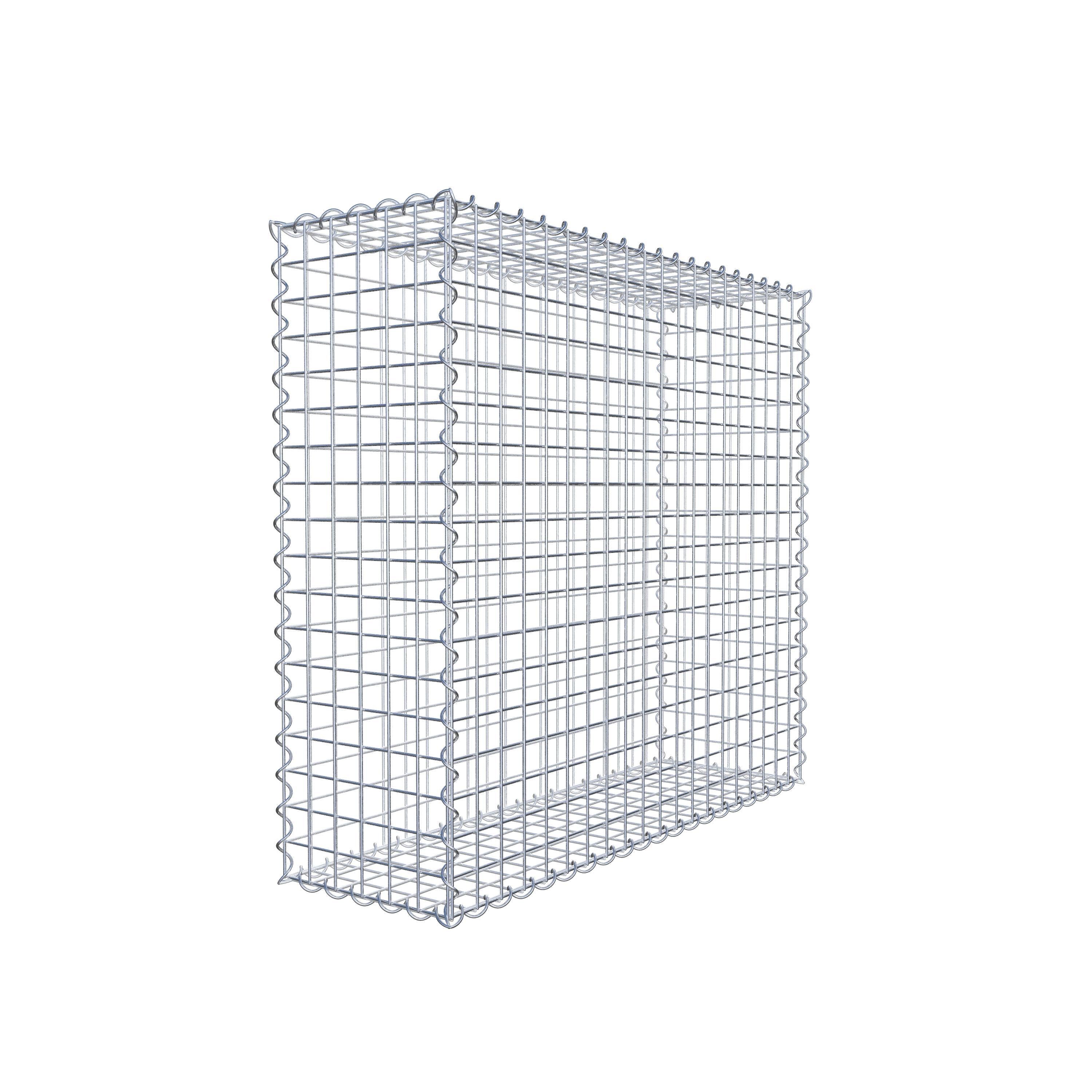 Gabione 100 cm x 90 cm x 30 cm (L x H x T), Maschenweite 5 cm x 5 cm, Spirale