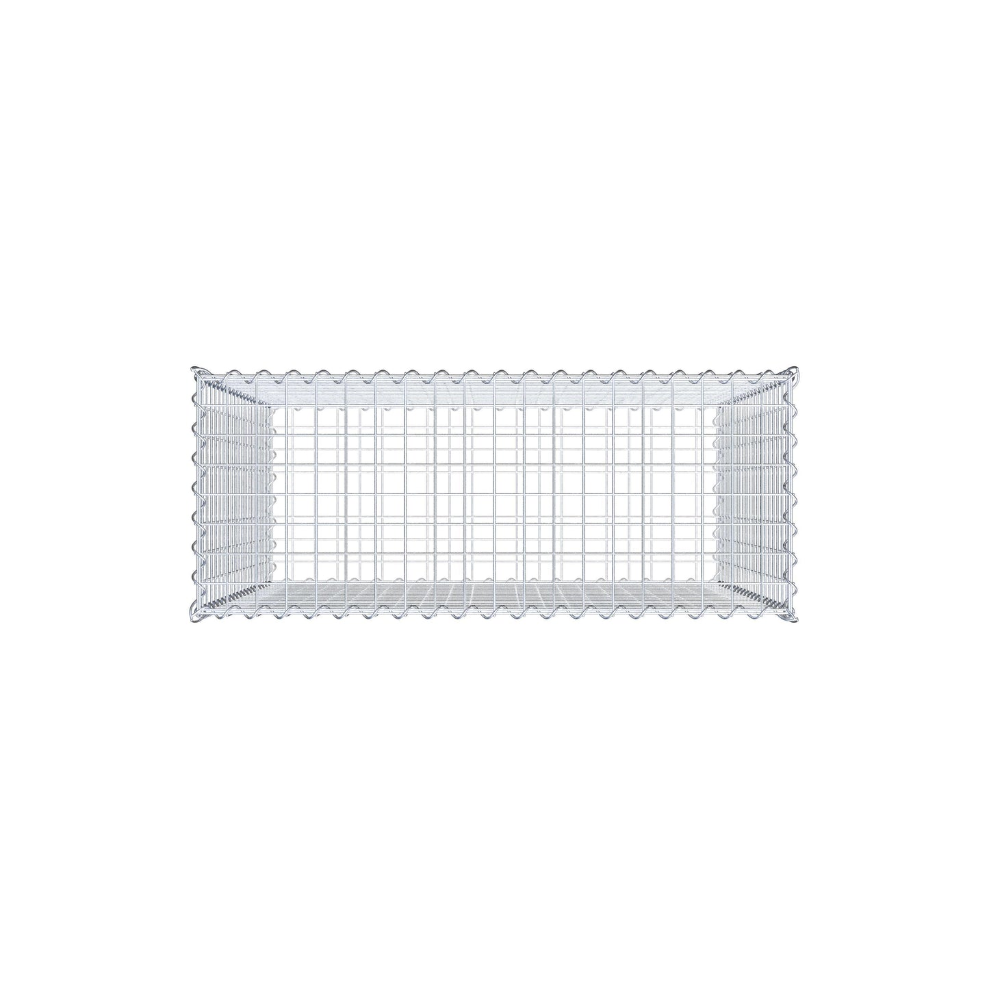 Gabion 100 cm x 100 cm x 40 cm (L x H x D), maskestørrelse 5 cm x 5 cm, spiral