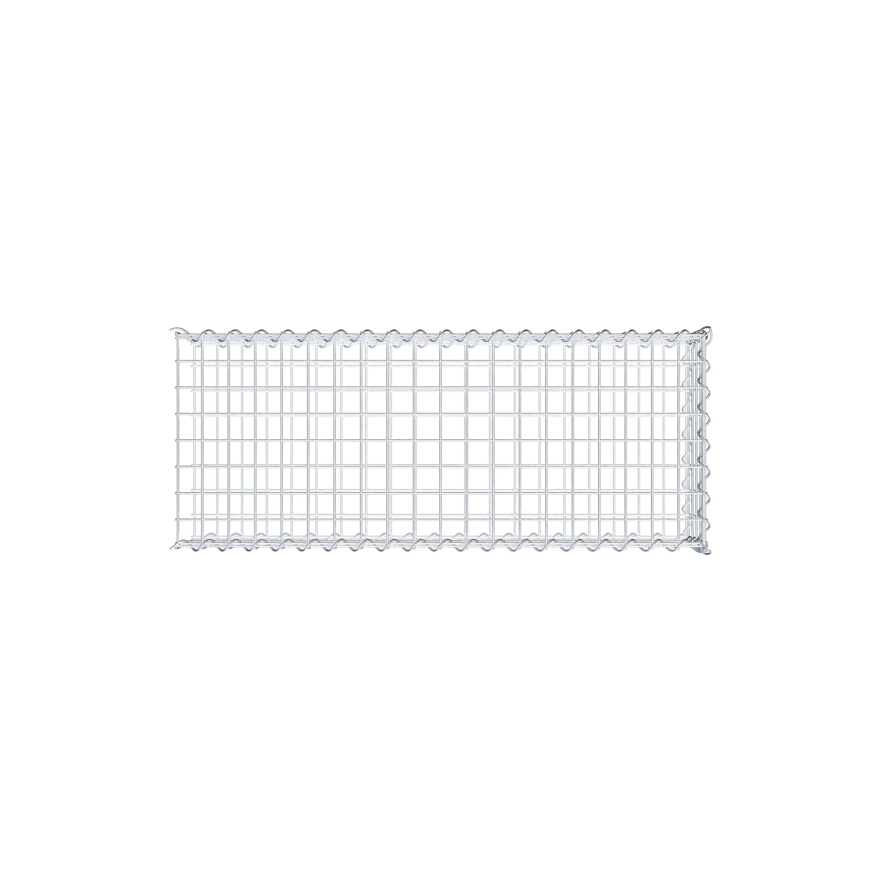 Extra gabion typ 2 100 cm x 20 cm x 40 cm (L x H x D), maskstorlek 5 cm x 5 cm, spiral