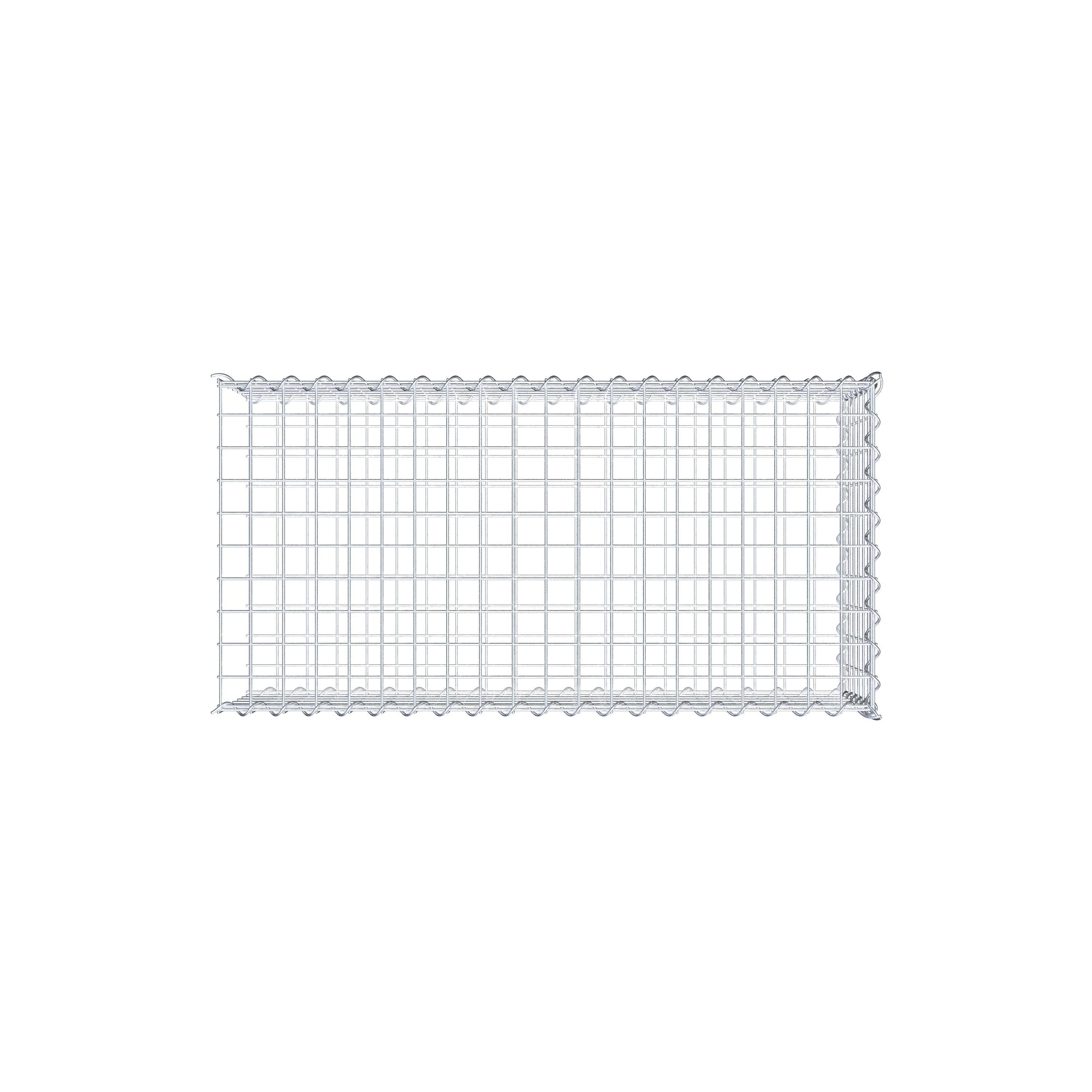 Gabion rapporté type 2 100 cm x 30 cm x 50 cm (L x H x P), mailles 5 cm x 5 cm, spirale