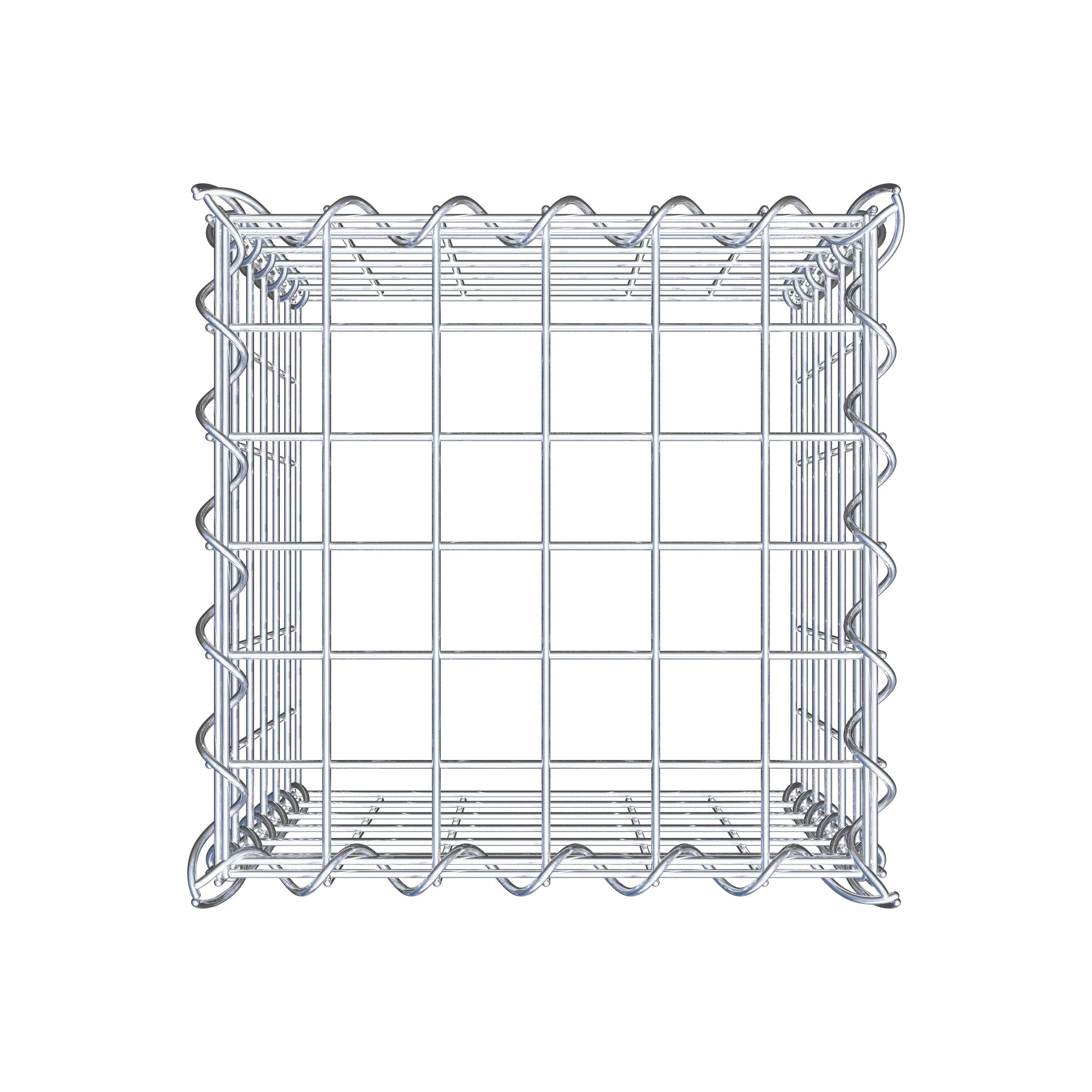 Gabião tipo 3 30 cm x 30 cm x 30 cm (C x A x P), malhagem 5 cm x 5 cm, espiral