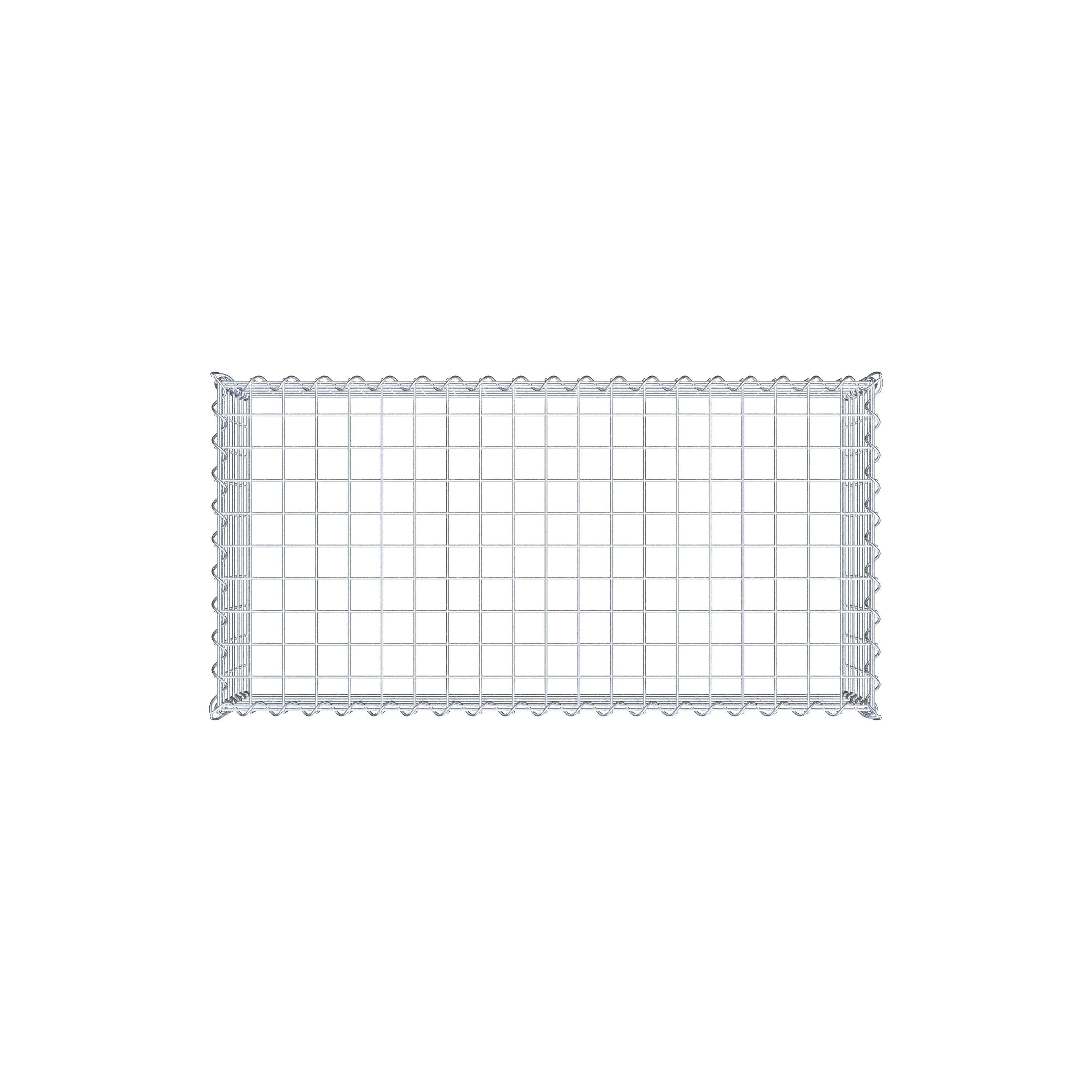Opvokset gabion type 3 100 cm x 30 cm x 50 cm (L x H x D), maskestørrelse 5 cm x 5 cm, spiral