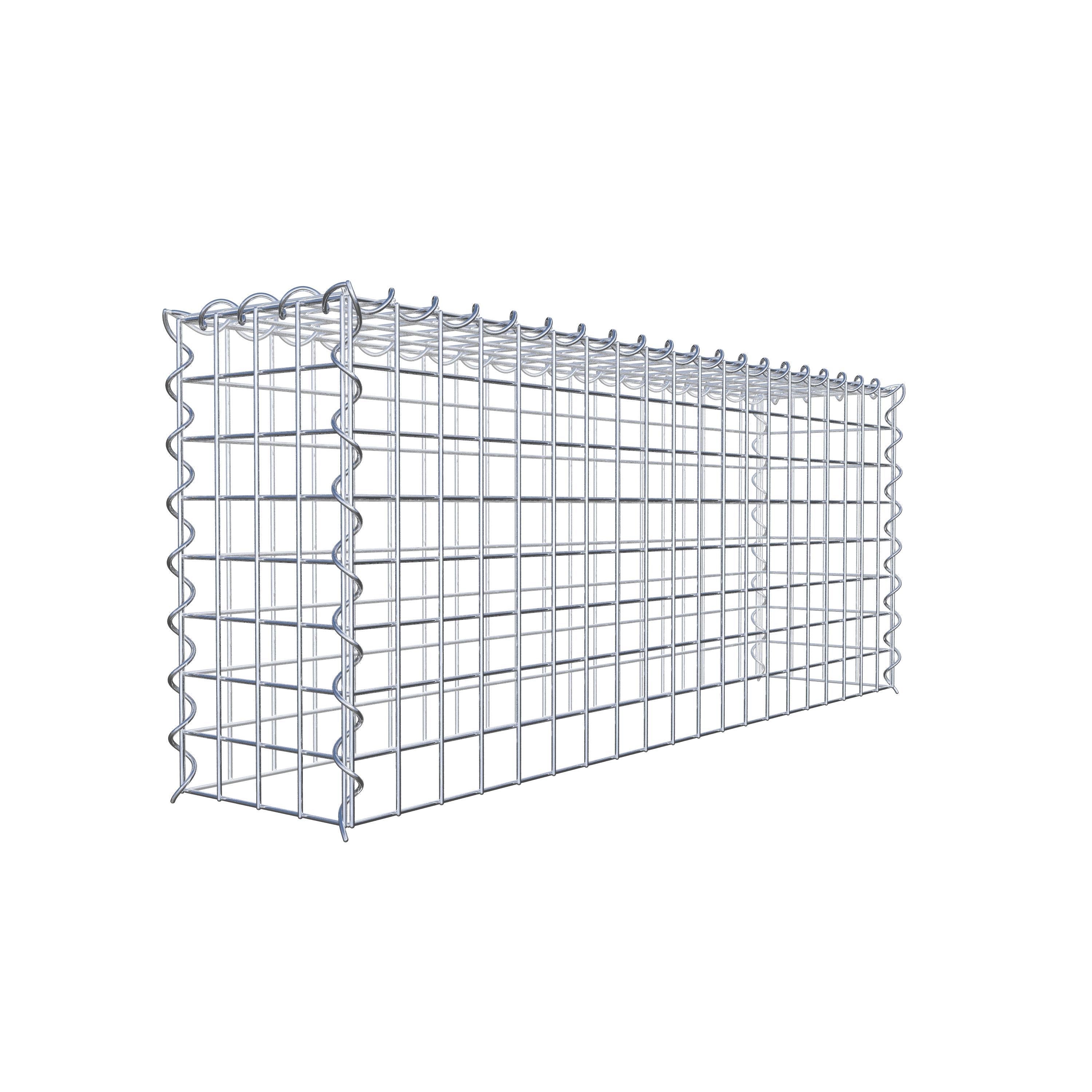 Gabion rapporté type 3 100 cm x 40 cm x 20 cm (L x H x P), mailles 5 cm x 5 cm, spirale