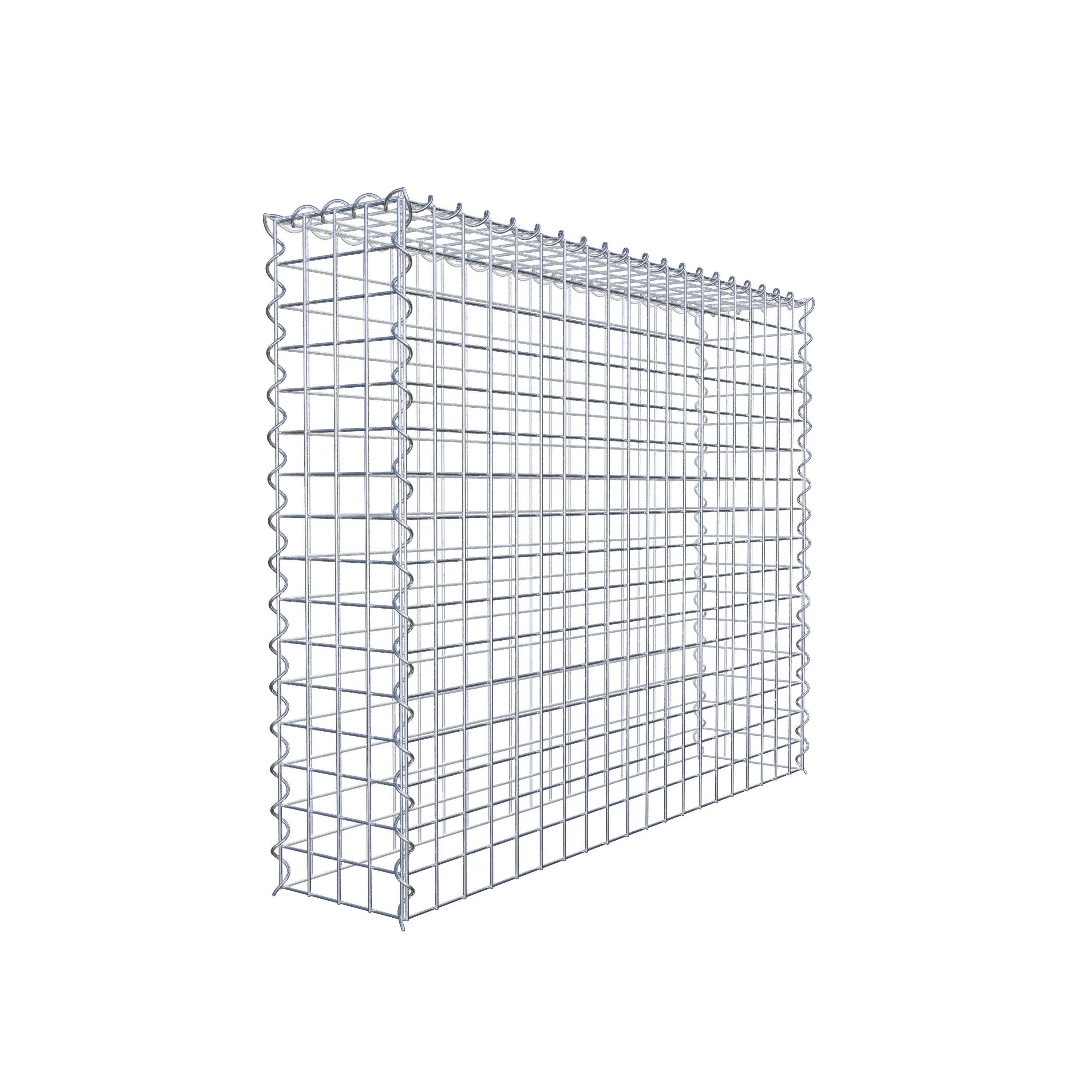 Gabion rapporté type 3 100 cm x 80 cm x 20 cm (L x H x P), mailles 5 cm x 5 cm, spirale