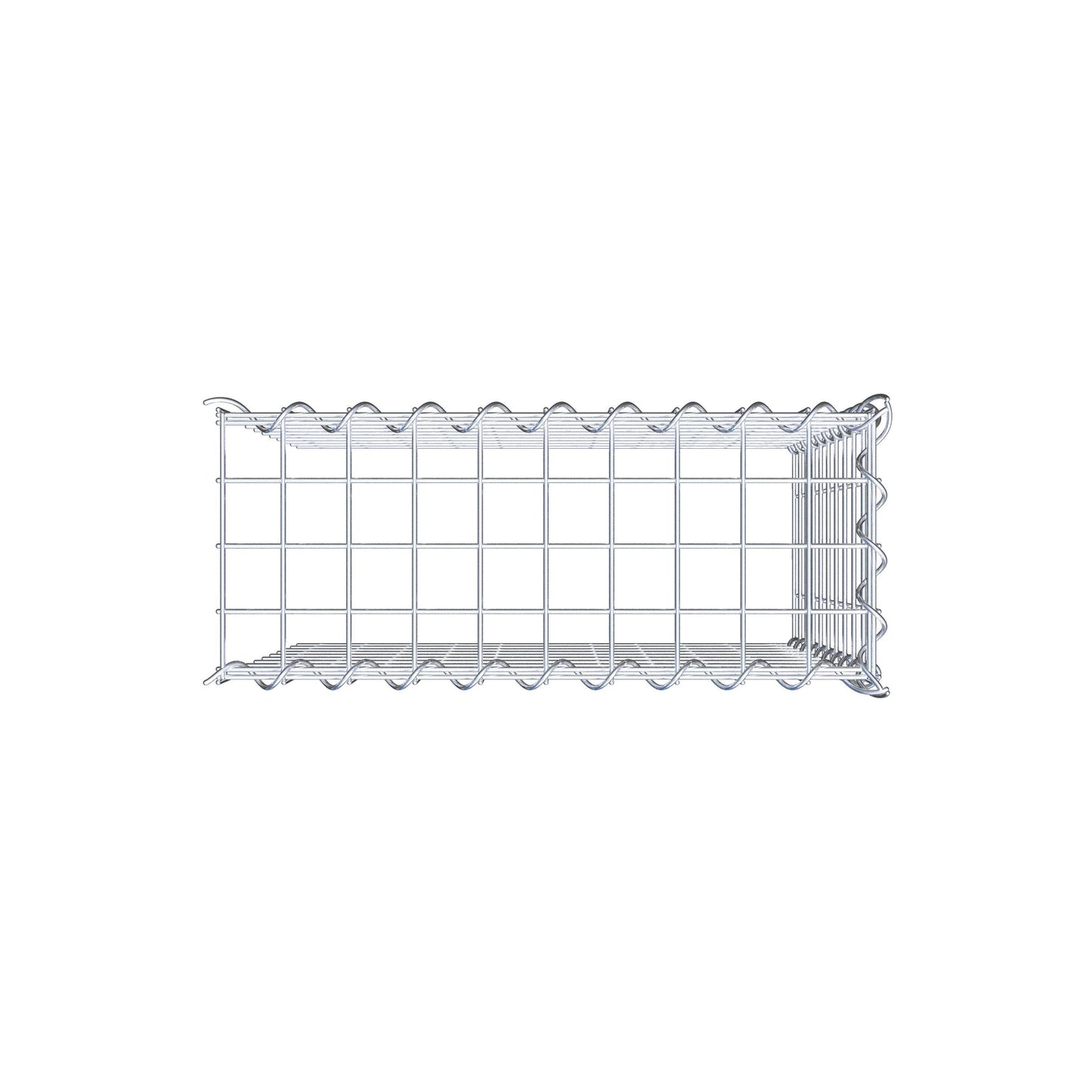 Gabion rapporté type 4 50 cm x 50 cm x 20 cm (L x H x P), mailles 5 cm x 5 cm, spirale