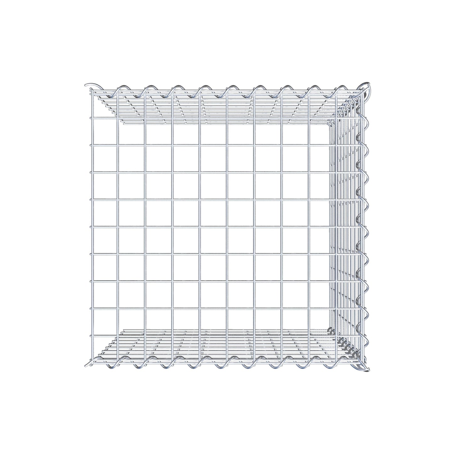 Gabbione aggiuntivo tipo 4 50 cm x 50 cm x 50 cm (L x H x P), dimensione maglia 5 cm x 5 cm, a spirale