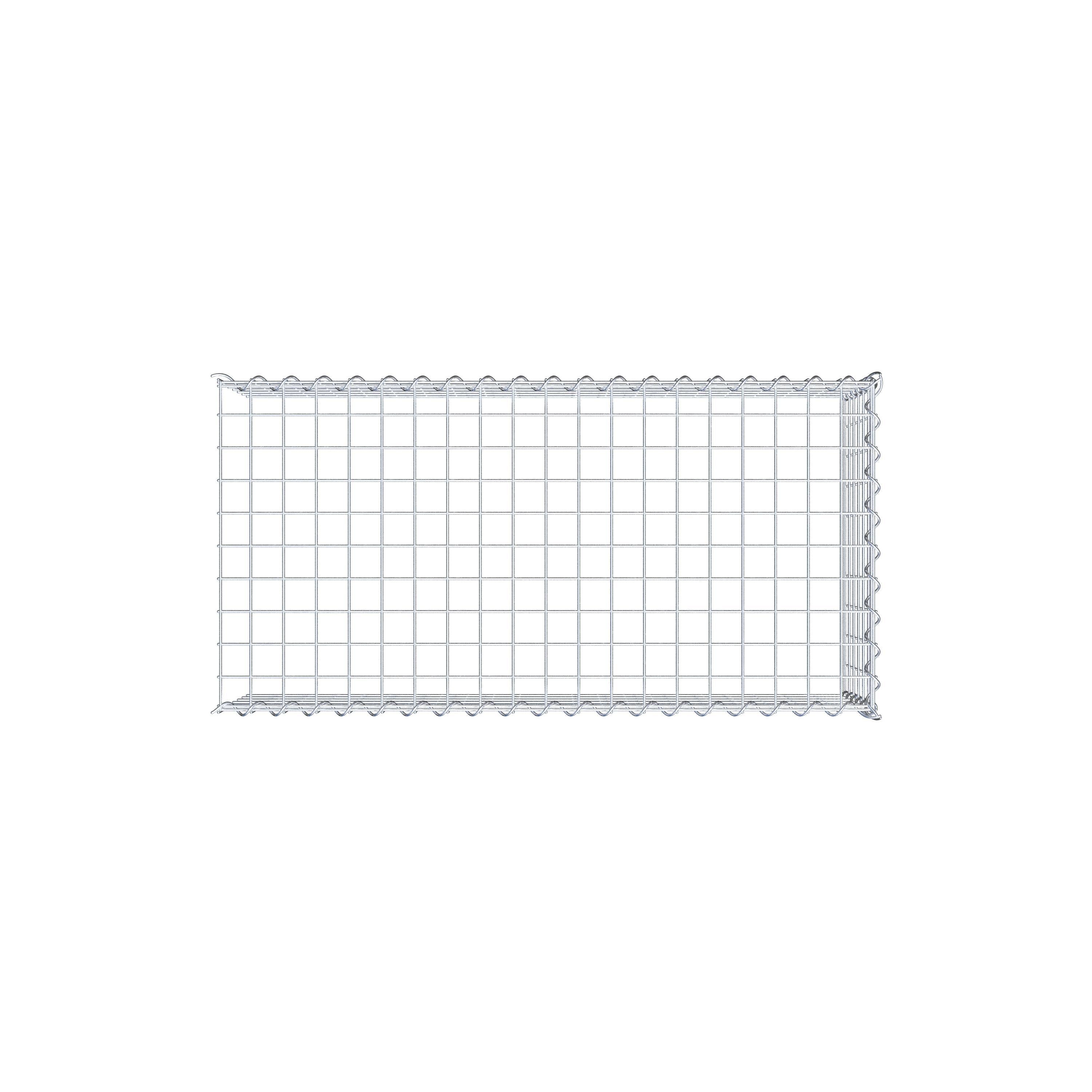 Gavión complementario tipo 4 100 cm x 30 cm x 50 cm (L x A x P), malla 5 cm x 5 cm, espiral