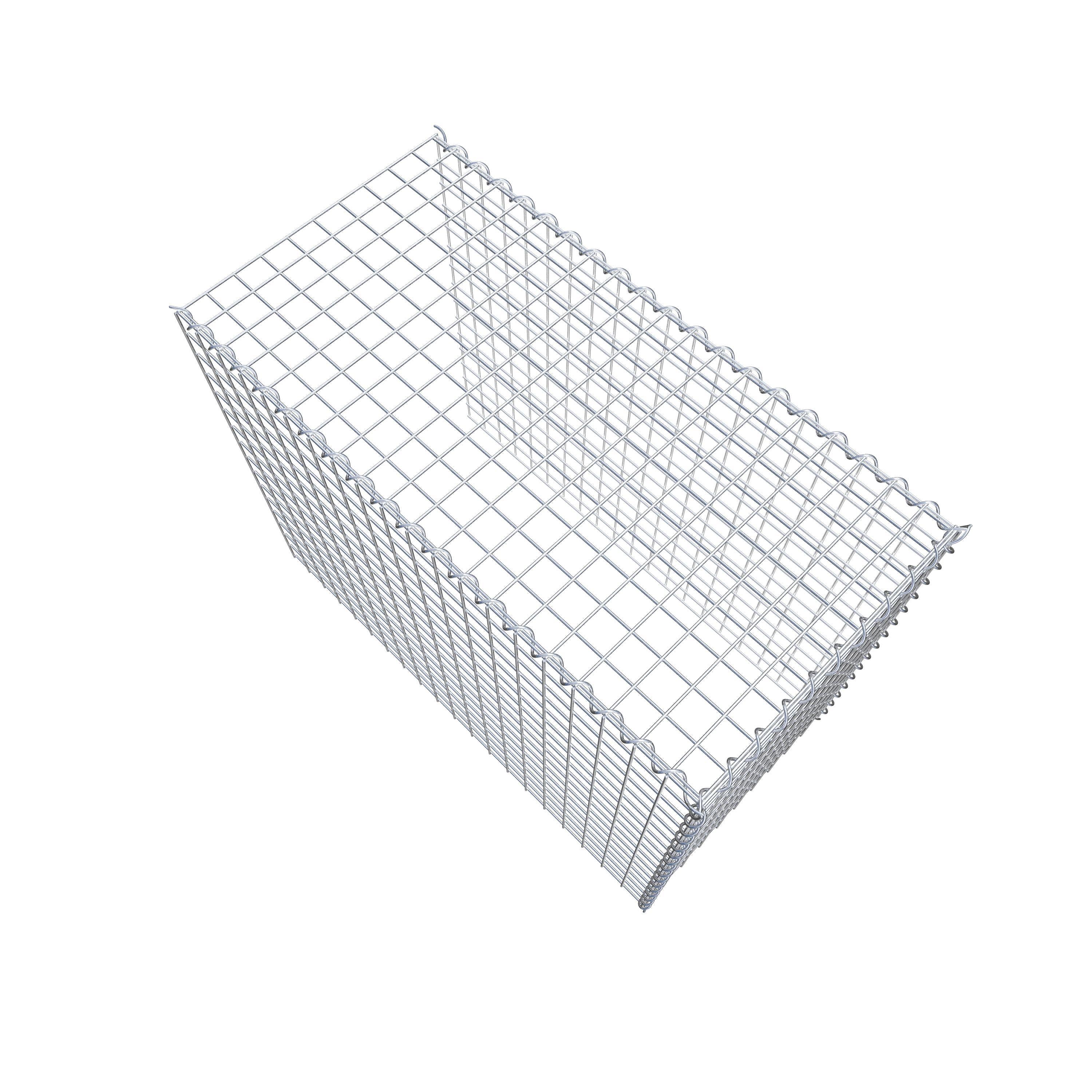 Gabion rapporté type 4 100 cm x 80 cm x 50 cm (L x H x P), mailles 5 cm x 5 cm, spirale